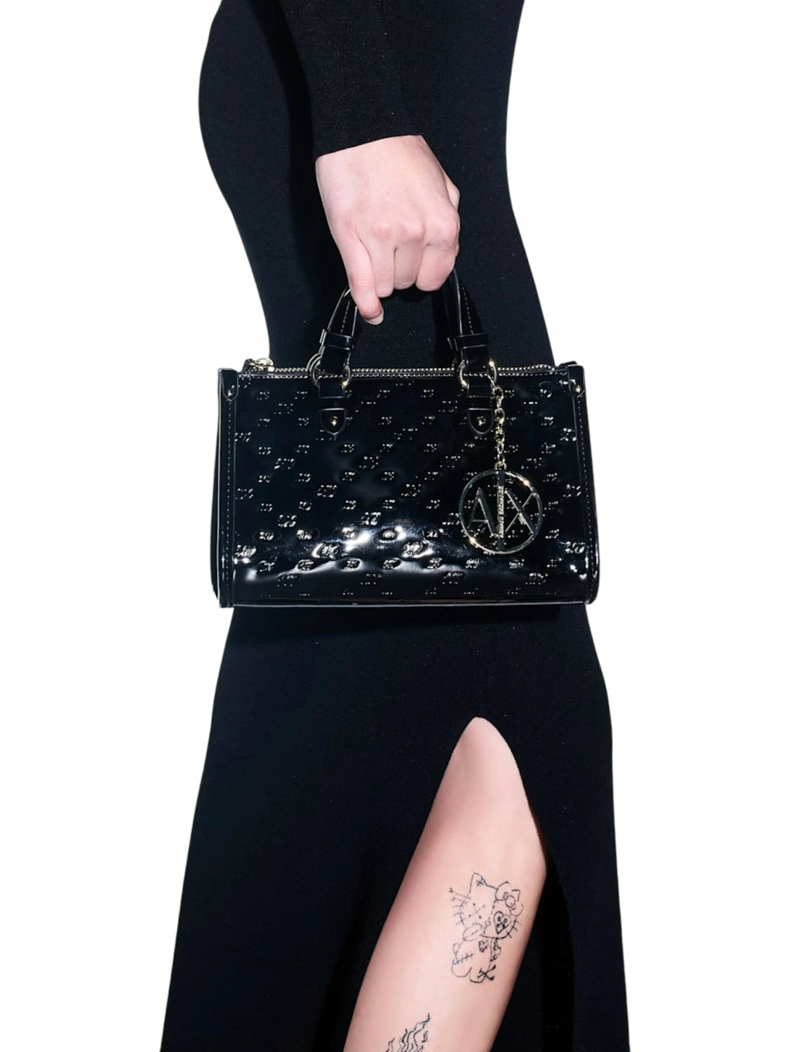 ARMANI EXCHANGE Armani Exchange Borsa A Mano Charm Logato - Nero BLACK