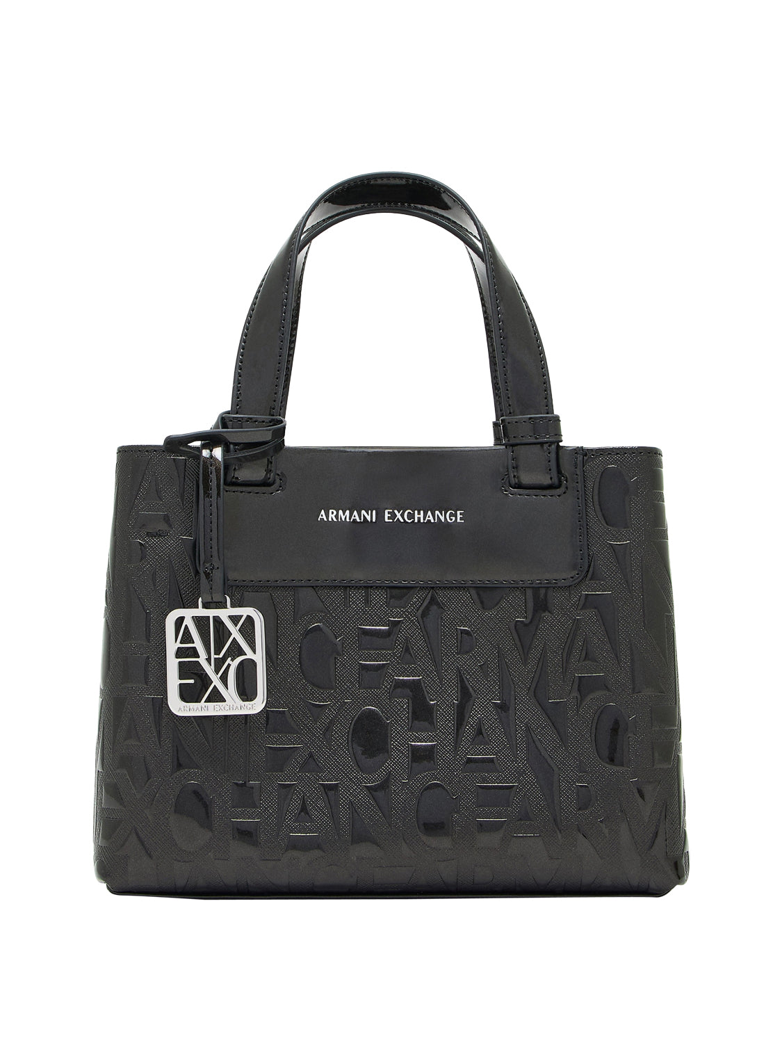ARMANI EXCHANGE Borsa Shopper Armani Exchange Logo Frontale Nero BLACK