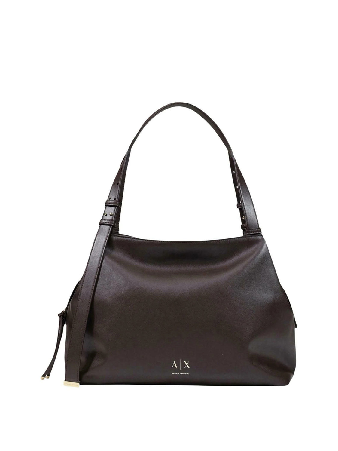 ARMANI EXCHANGE Borsa Shopper Armani Exchange Logo Frontale Marrone Antagonist