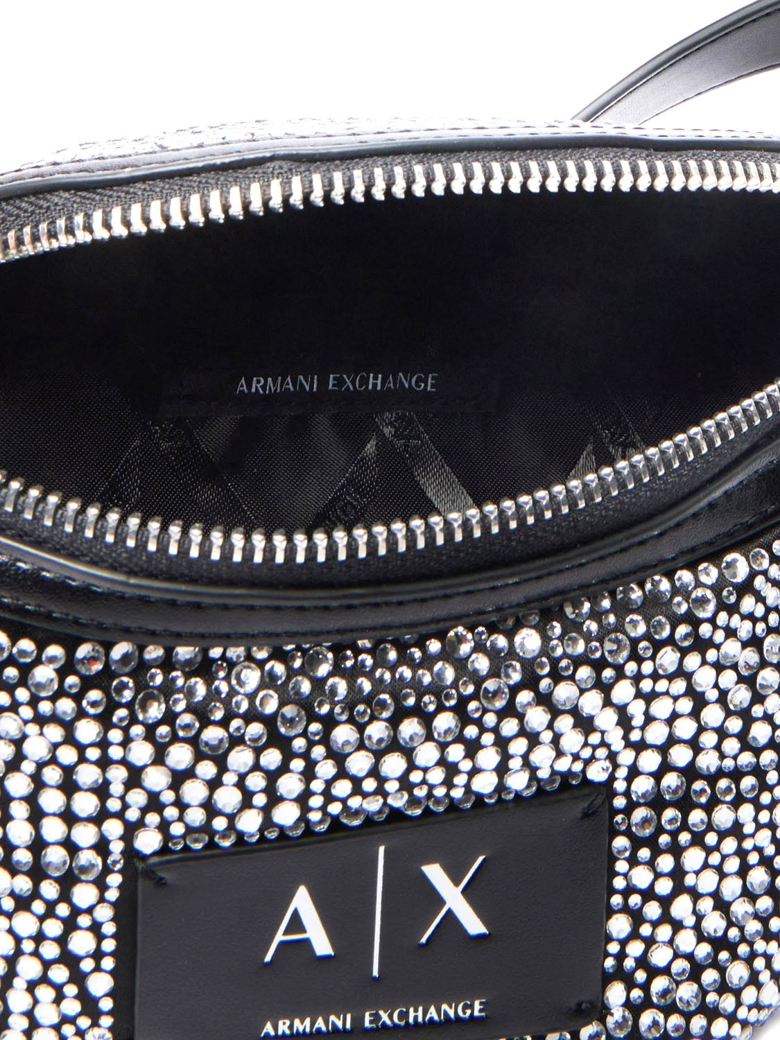 ARMANI EXCHANGE Mini Borsa Con Rivestimento Esterno In Vetro Armani Exchange - Black/Crystal Black/Crystal