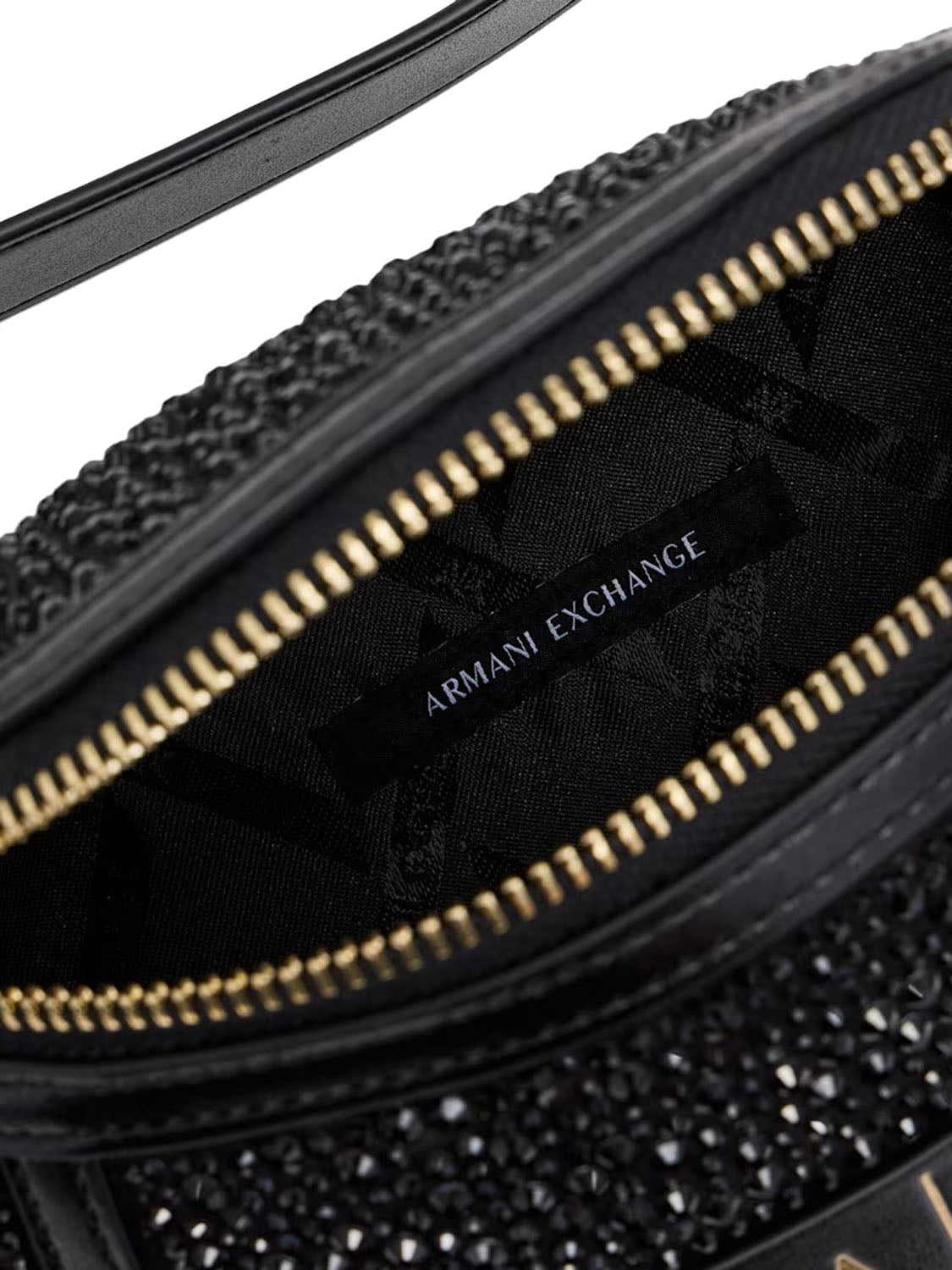 ARMANI EXCHANGE Mini Borsa Con Rivestimento Esterno In Vetro Armani Exchange - Black Black / Black
