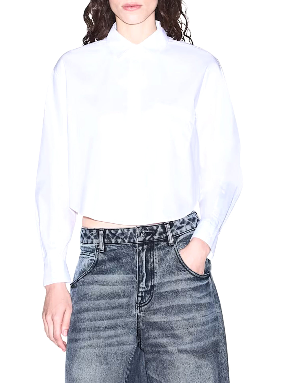 ARMANI EXCHANGE Camicia Regular Fit In Popeline Di Cotone Armani Exchange - Bianco Optic White