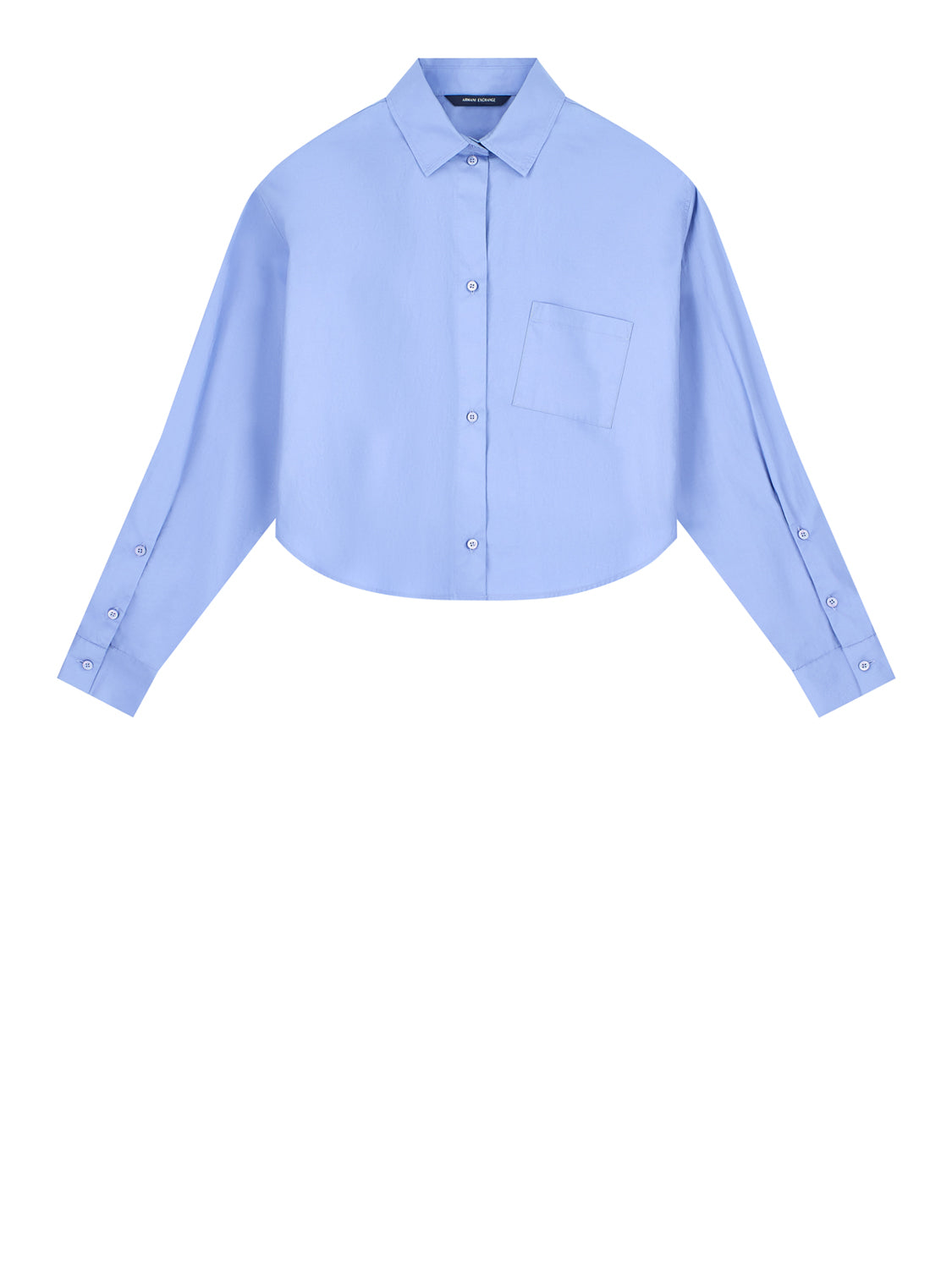 ARMANI EXCHANGE Camicia Armani Exchange In Tinta Unita Azzurro Country Blue