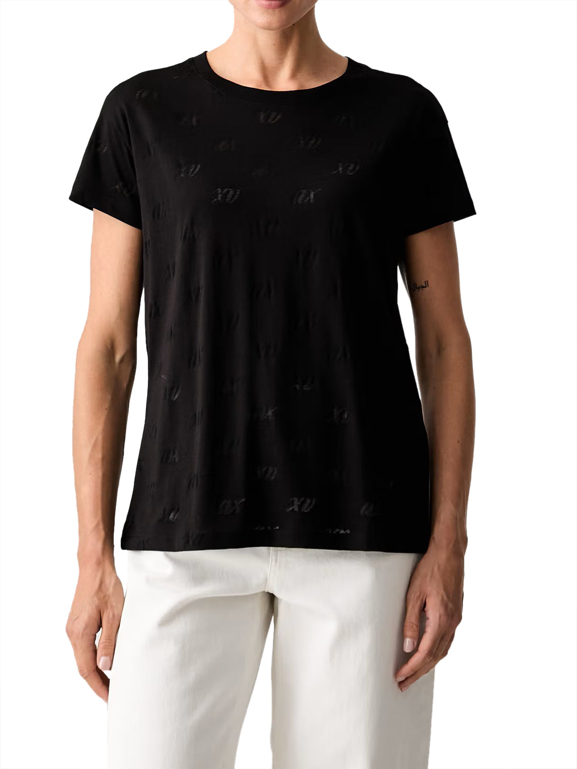 ARMANI EXCHANGE Tshirt In Cotone Con Logo Armani Exchange - Nero BLACK