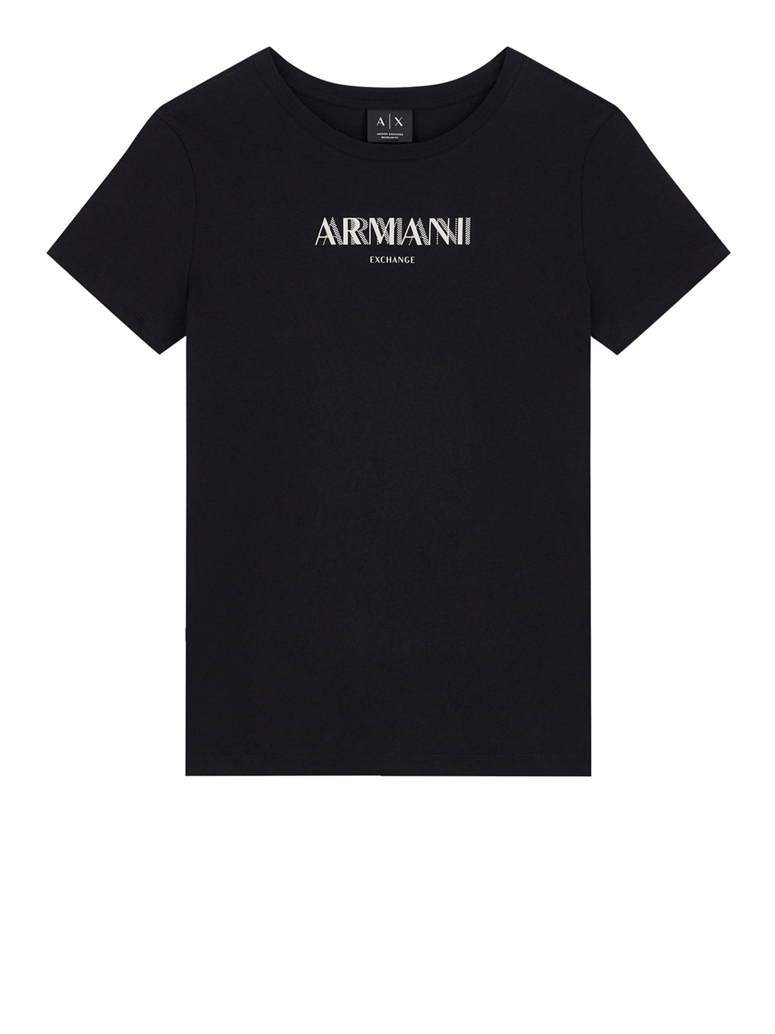 ARMANI EXCHANGE T-Shirt Armani Exchange Logo Frontale Nero BLACK