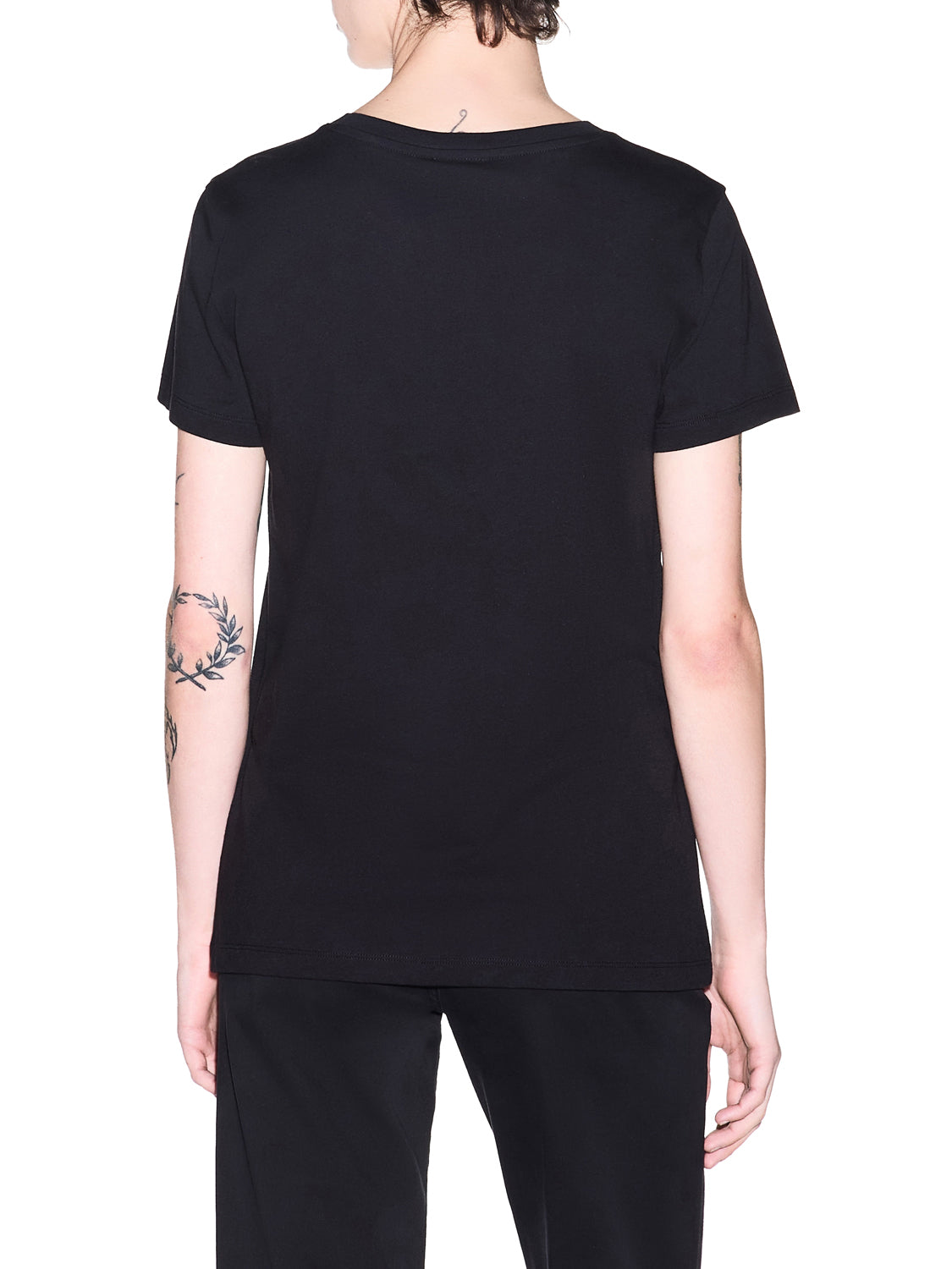 ARMANI EXCHANGE T-Shirt Armani Exchange Logo Frontale Nero BLACK