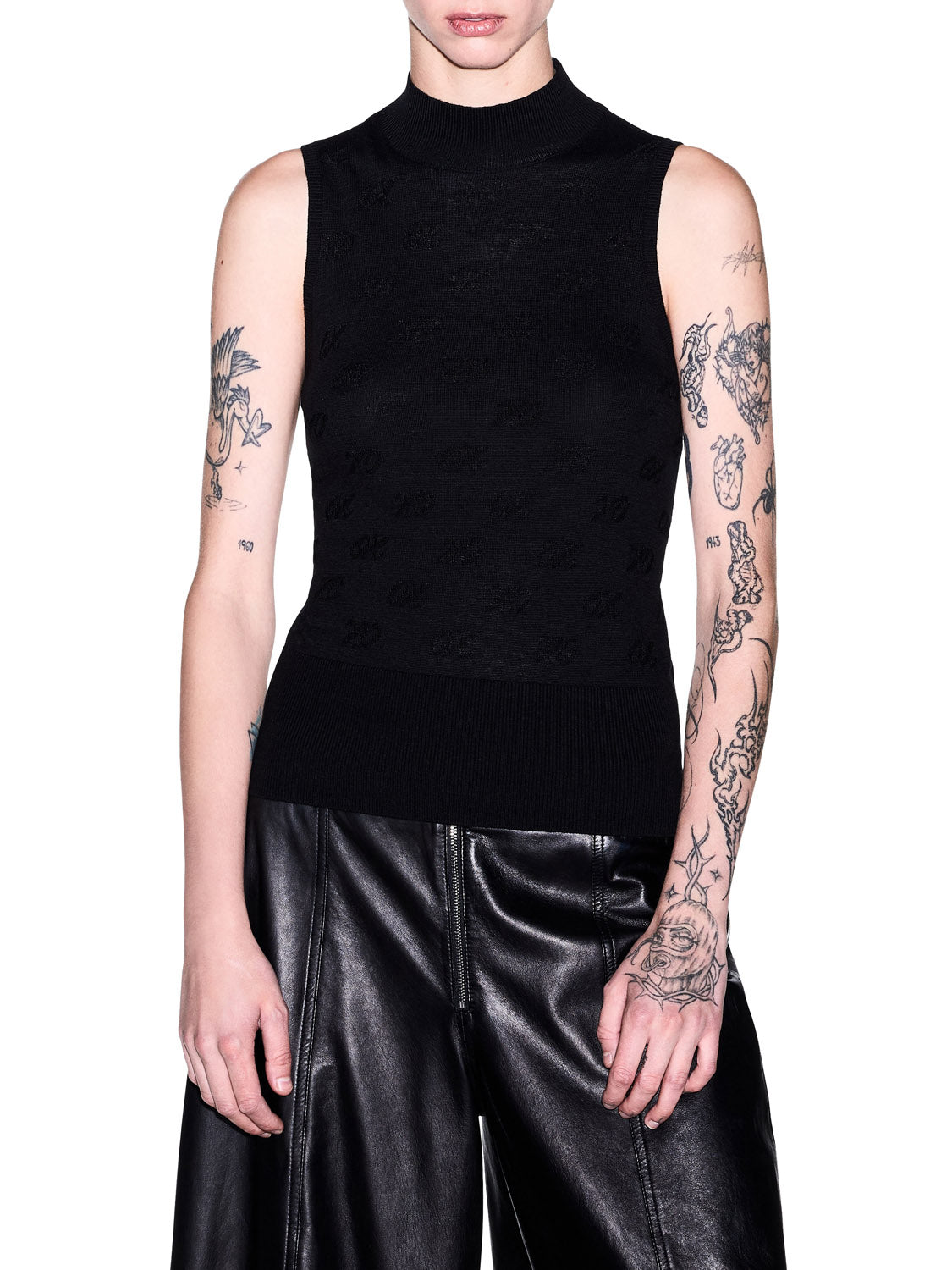 ARMANI EXCHANGE Armani Exchange Top In Tinta Unita Nero All Over Black