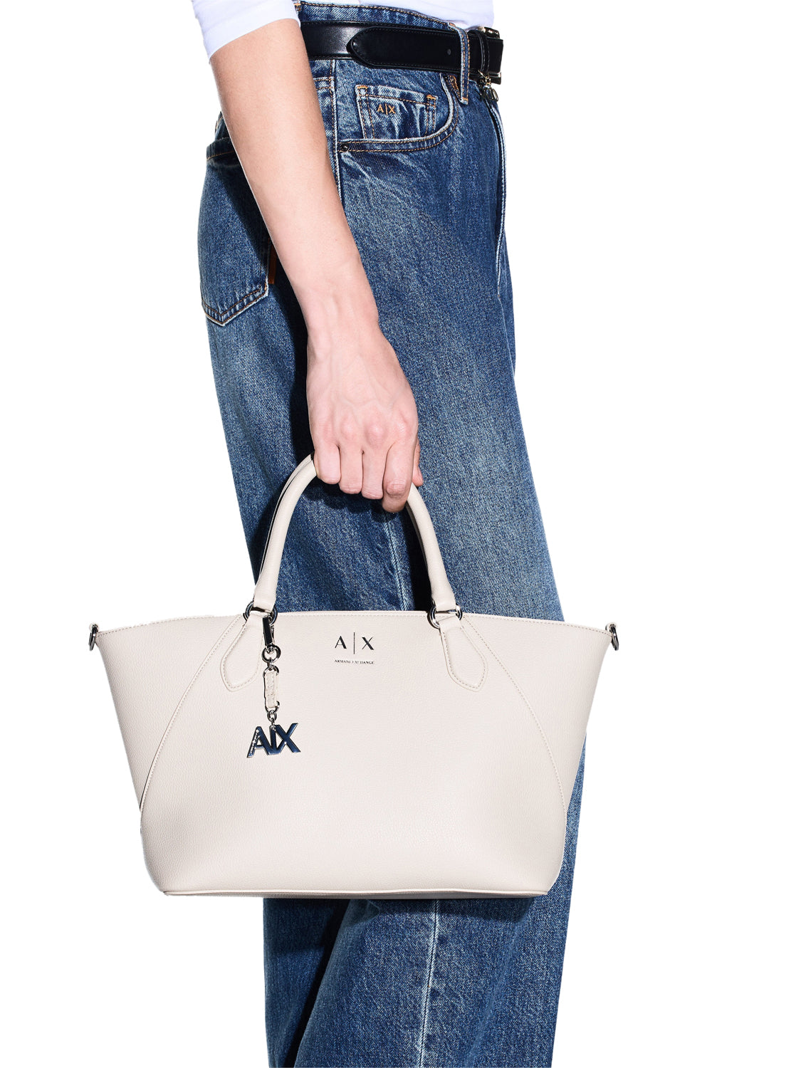 ARMANI EXCHANGE Borsa Shopper Armani Exchange Beige Script
