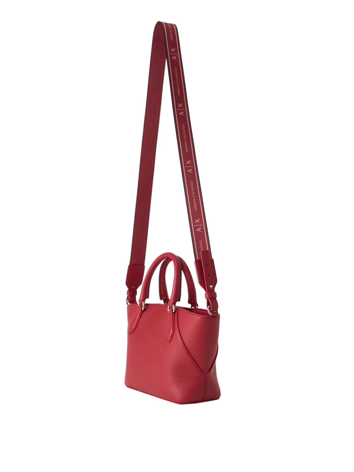 ARMANI EXCHANGE Borsa A Shopper Armani Exchange Logo Frontale - Rosso Opera