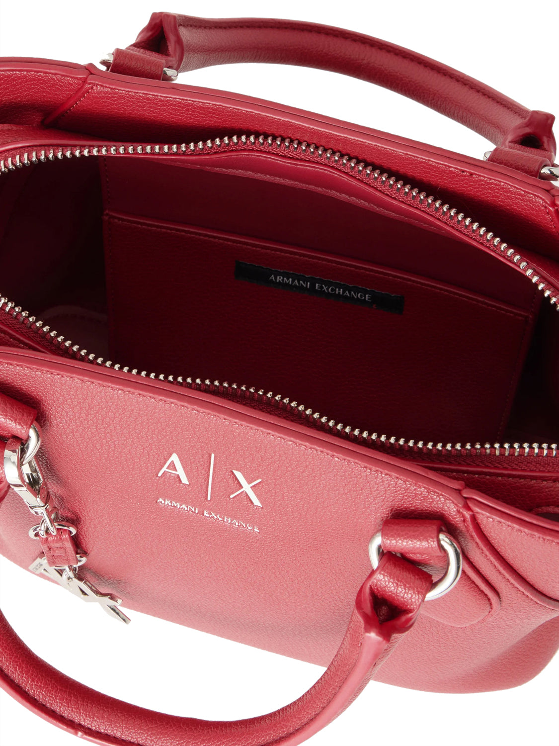 ARMANI EXCHANGE Borsa A Shopper Armani Exchange Logo Frontale - Rosso Opera