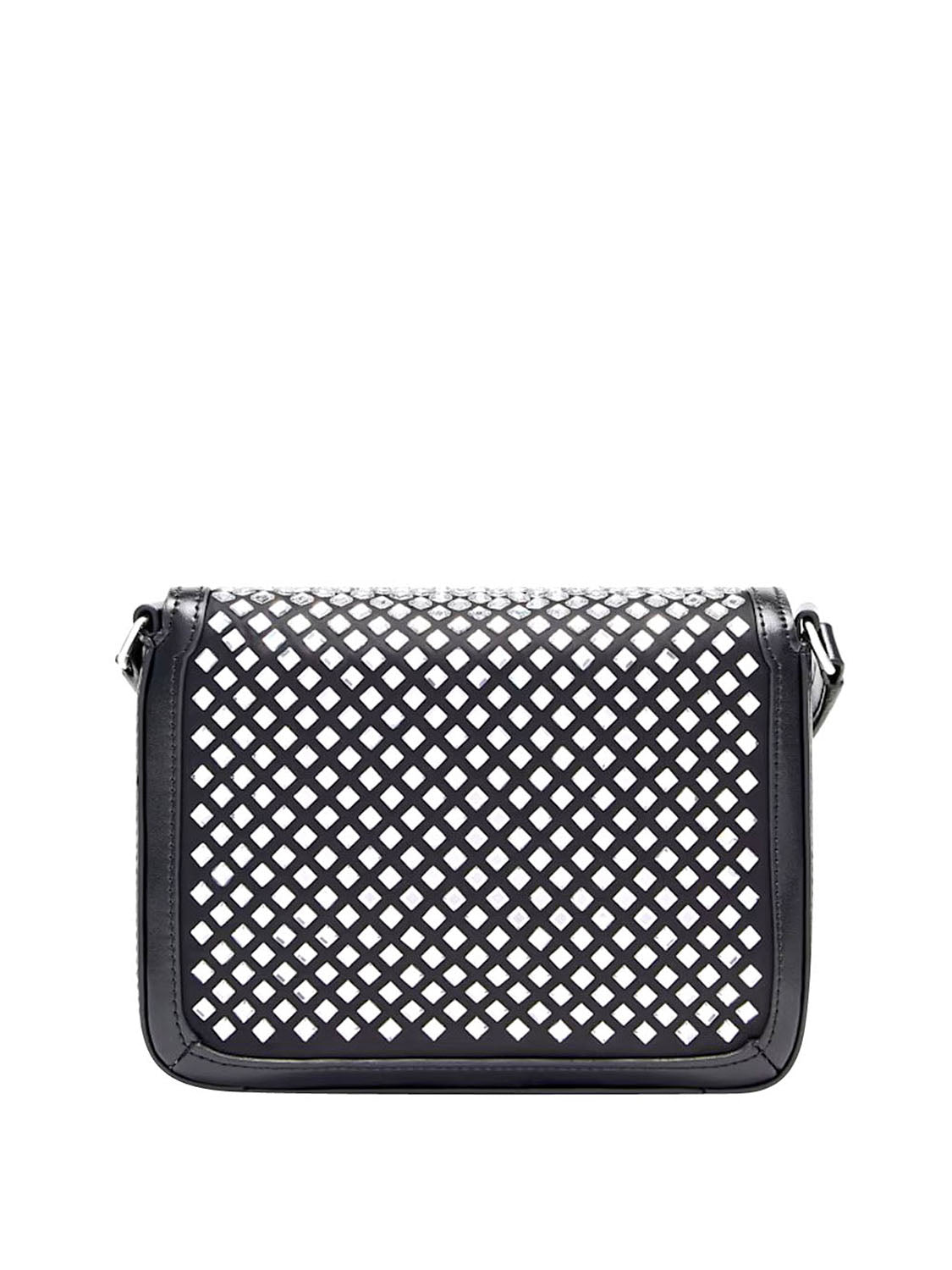 ARMANI EXCHANGE Borsa A Tracolla Con Motivo Geometrico In Strass Armani Exchange - Black/Crystal Black/Crystal