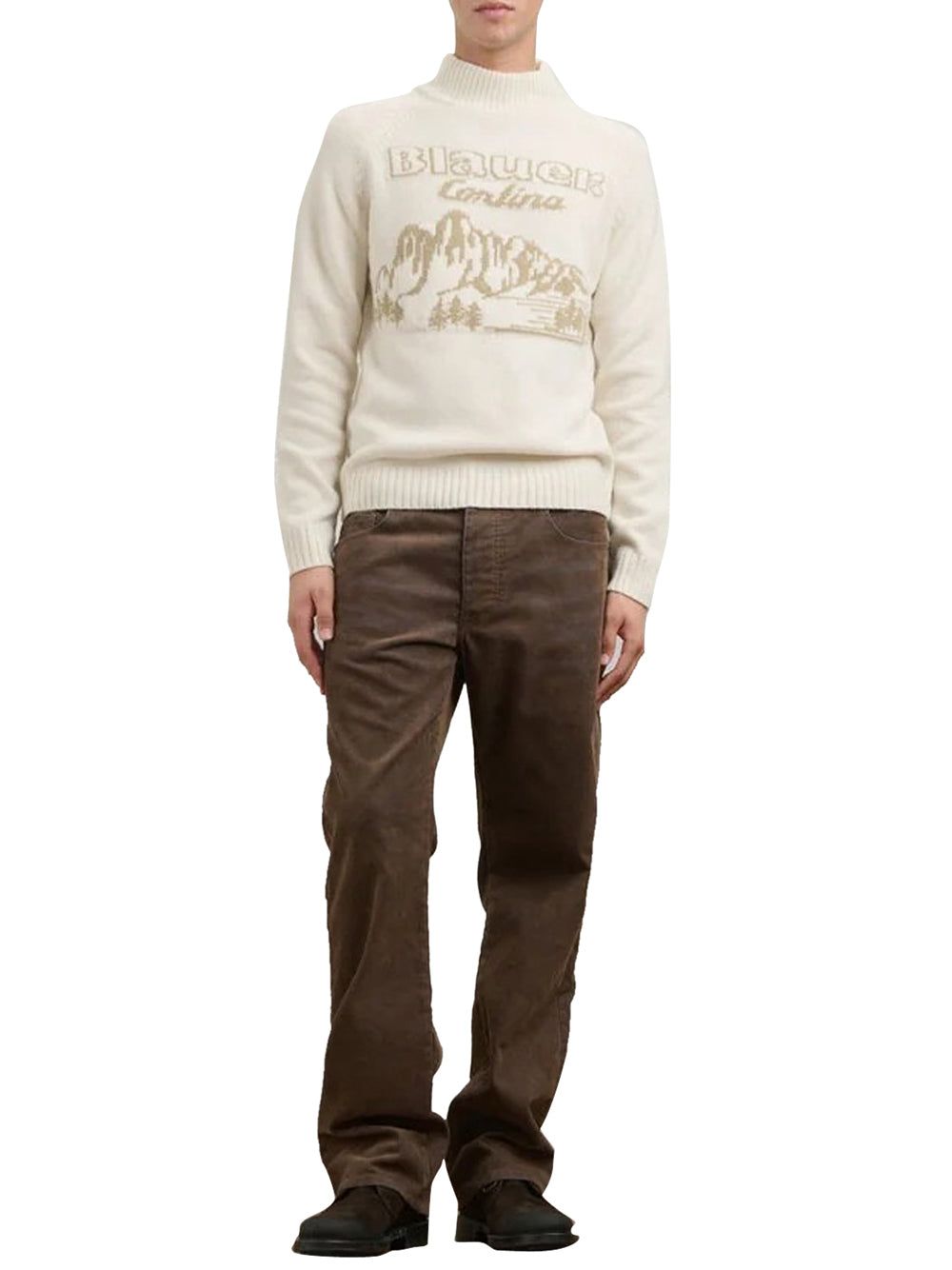 Blauer Maglione Pianozey Blauer - Bianco Bianco neve