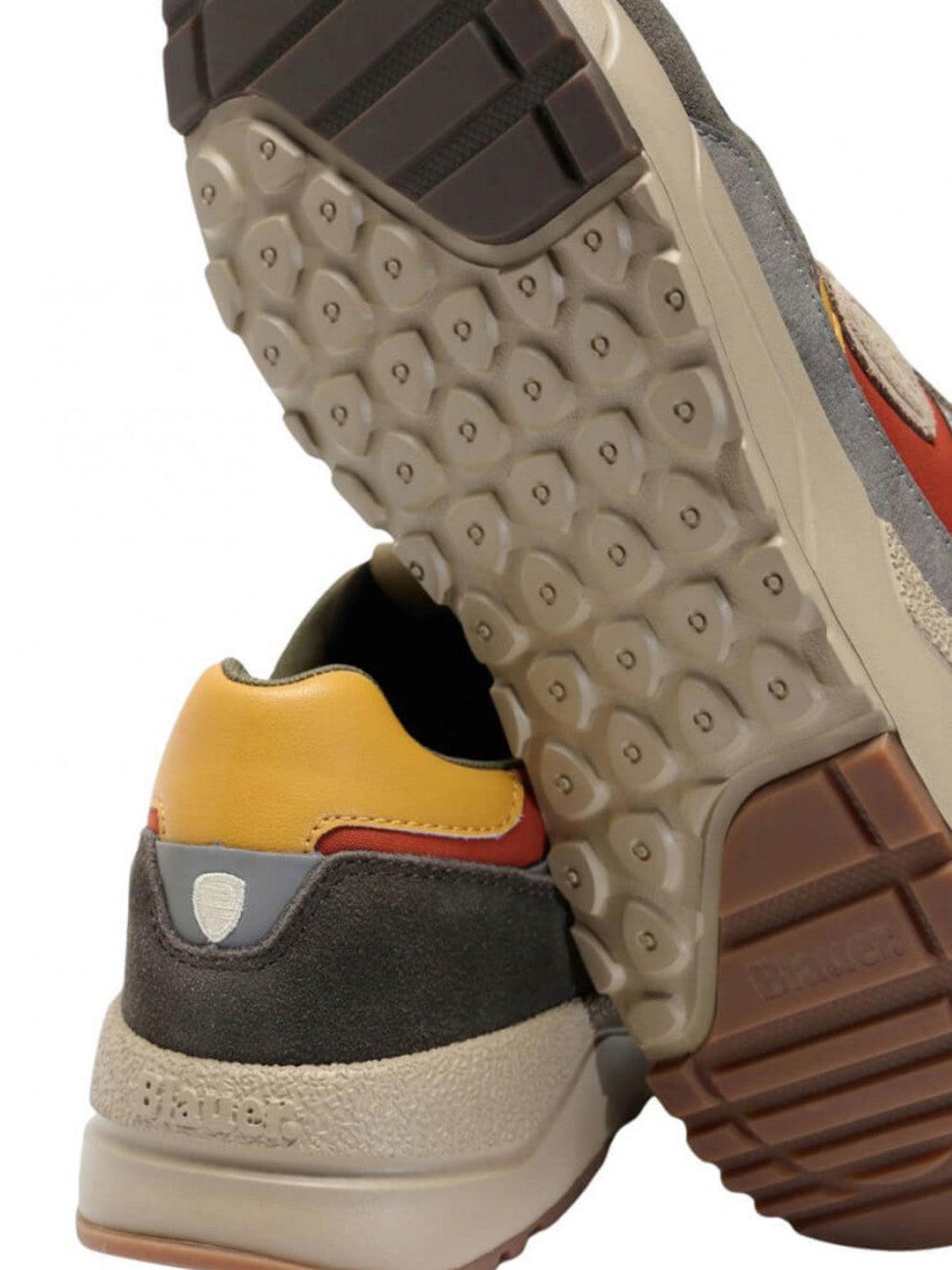 BLAUER Sneakers Blauer Logo Impresso Marrone Arancio Brown/Orange