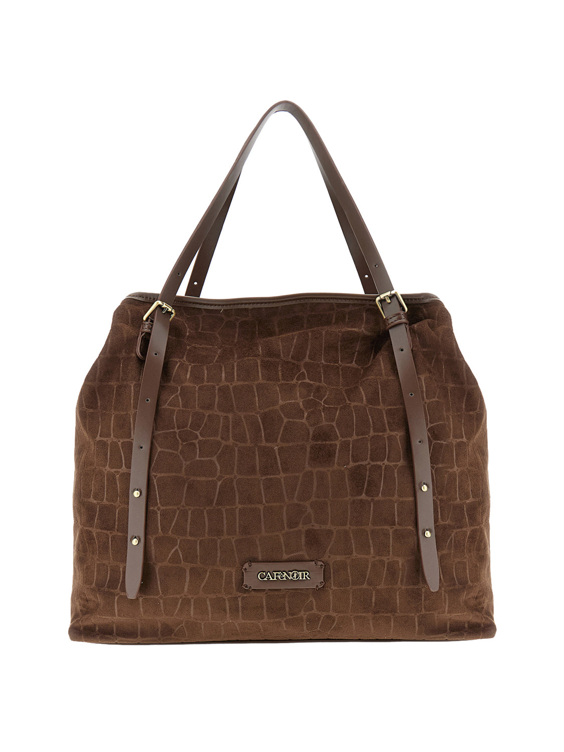 CAFE'NOIR Cafè Noir Borsa A Tracolla Morbida Tote Grande In Materiale Sintetico Marrone T.MORO