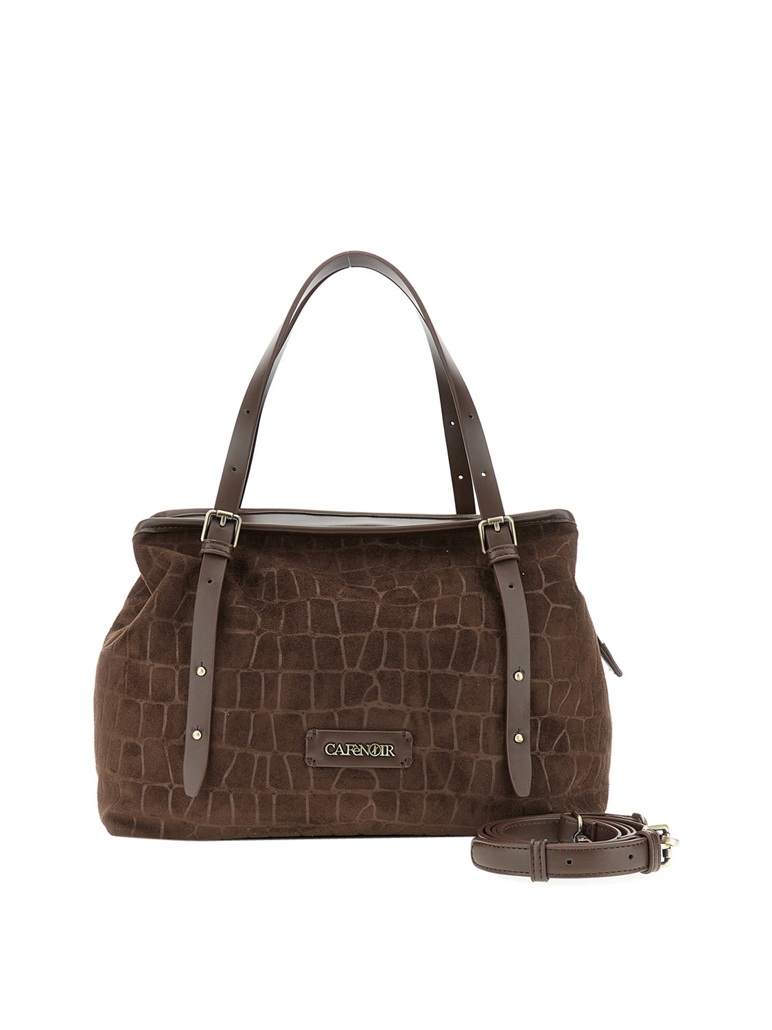 CAFE'NOIR Cafè Noir Borsa A Tracolla Morbida Tote Piccola In Materiale Sintetico Marrone T.MORO