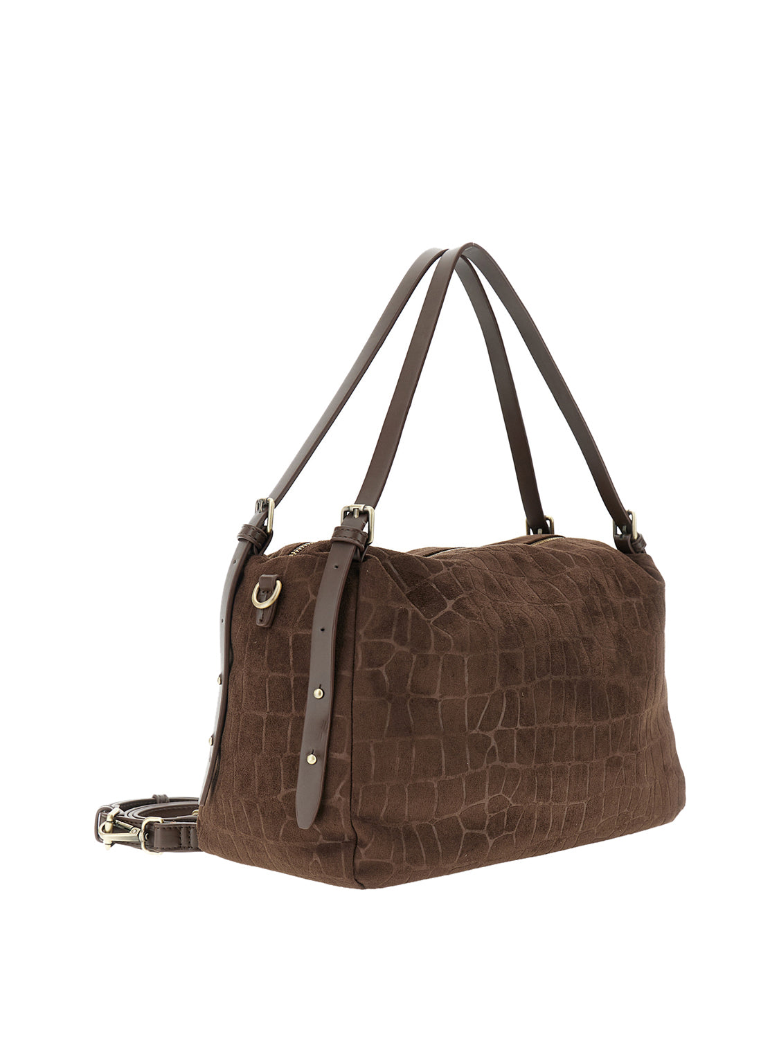 CAFE'NOIR Borsa A Spalla Cafè Noir Morbida Sacca In Materiale Sintetico Effetto Suede - Marrone T.MORO