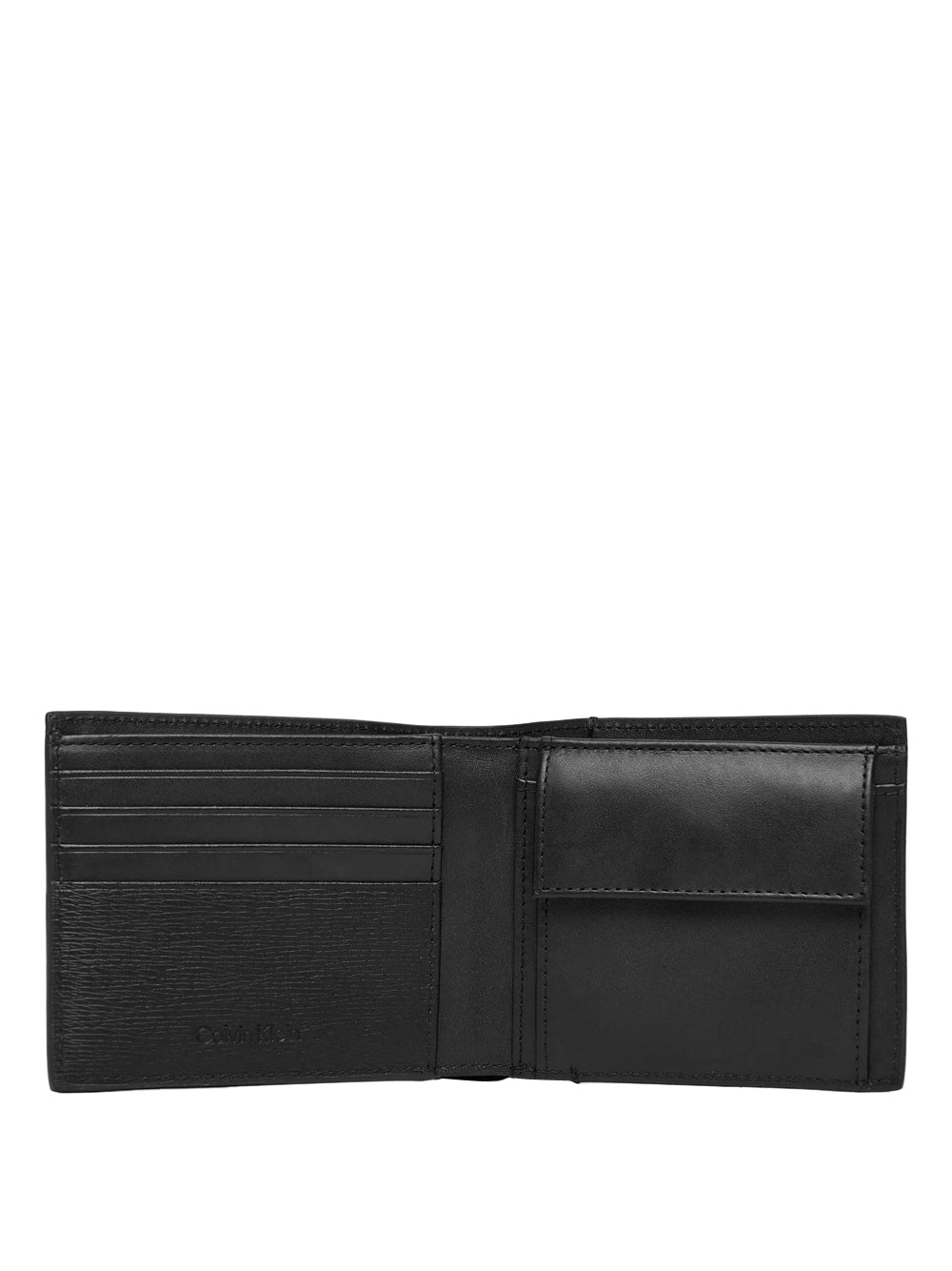 CALVIN ACC.1USCITA Calvin Klein Portafoglio Refined Mix Billfold W Coin Nero BLACK