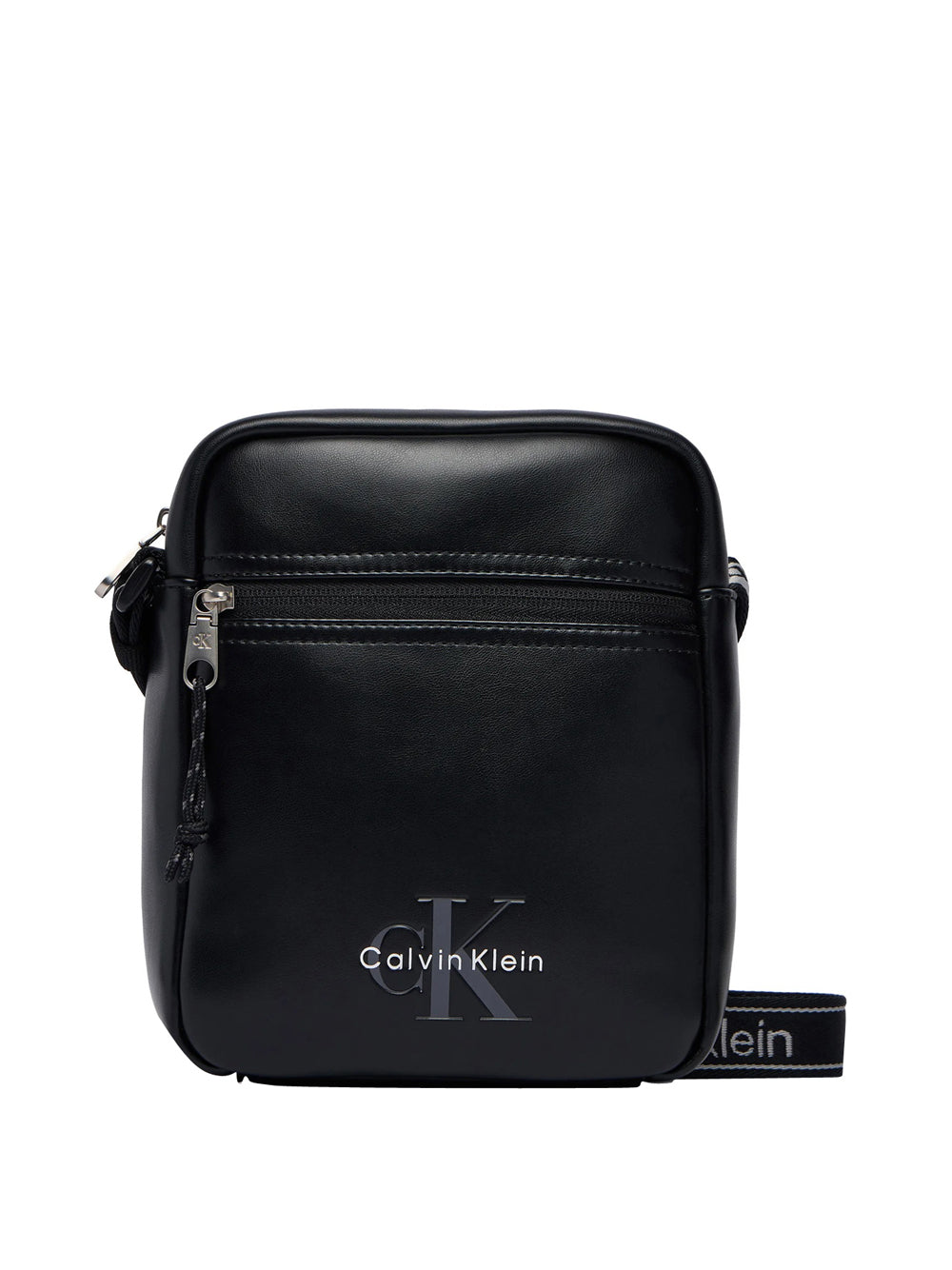 CALVIN ACC.1USCITA Calvin Klein Borsa A Tracolla Bold Logo Webbing Reporter Nero BLACK