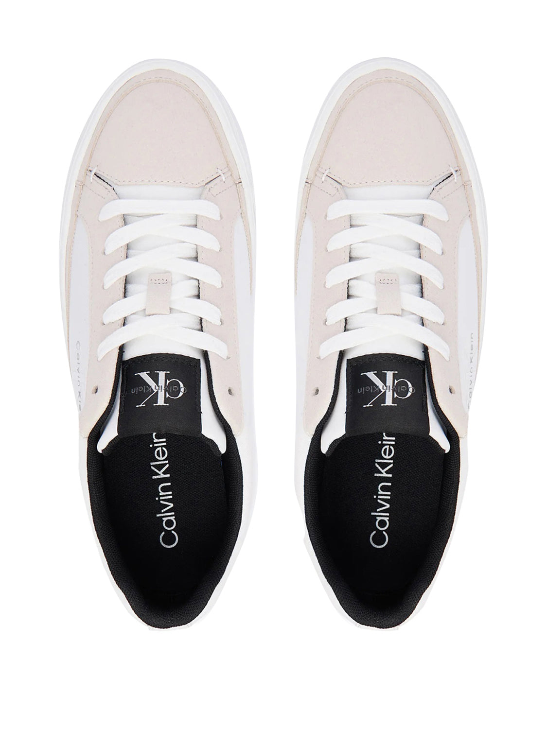 CALVIN CALZATURE Calvin Klein Sneakers Vulc Flatf Laceup - Bianco Bright White/Black