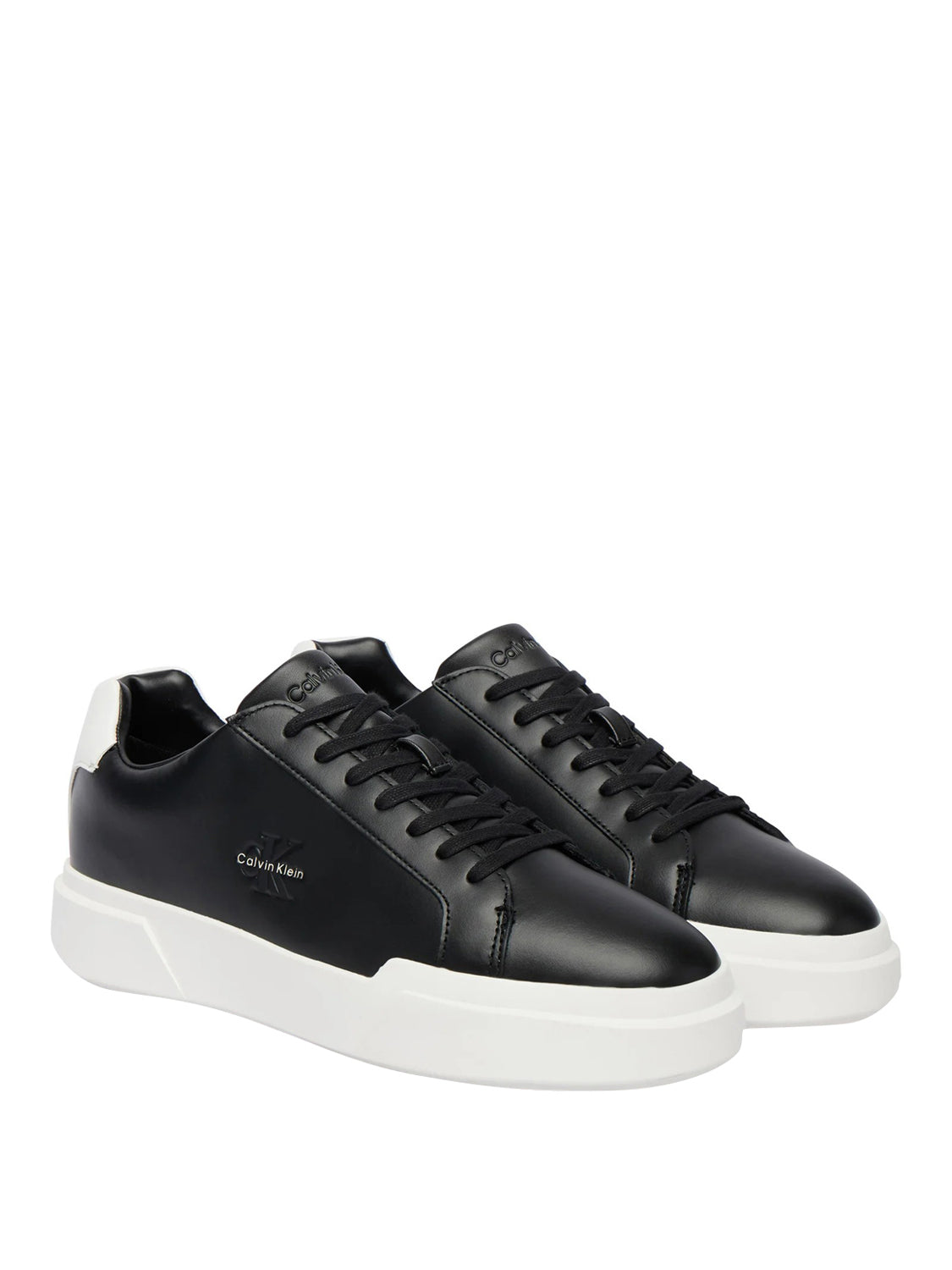 CALVIN CALZATURE Calvin Klein Sneakers Chunky Cupsole Laceup Lth Nero Bianco Black/White/Black