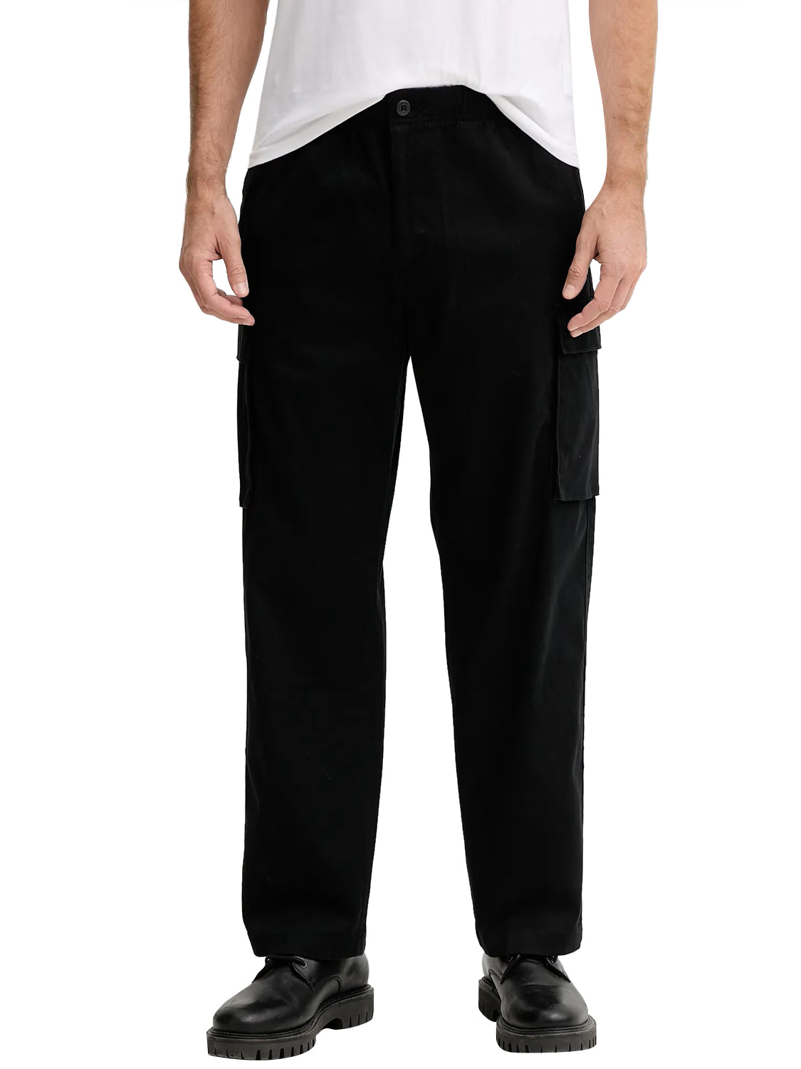 CALVIN2 1USCITA Calvin Klein Pantalone Cargo Casual Nero BLACK