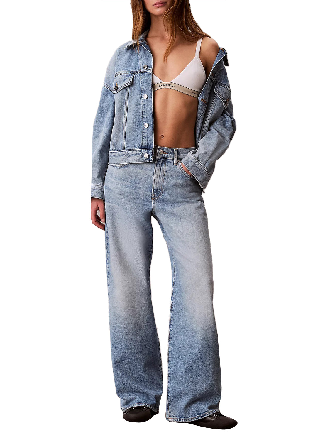 CALVIN2 1USCITA Jeans Wide Leg Calvin Klein - Denim DENIM