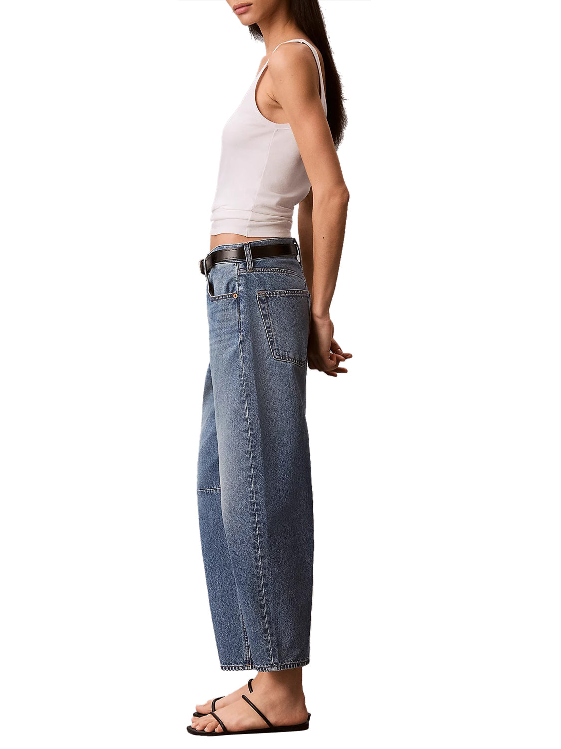 CALVIN2 1USCITA Jeans Barrel Cropped Calvin Klein - Denim DENIM