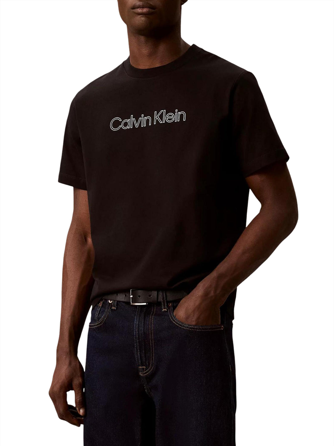 CALVIN2 1USCITA Calvin Klein T-Shirt Graphic Tees - Nero BLACK