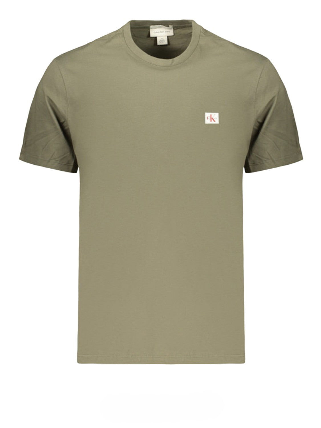 CALVIN2 1USCITA Calvin Klein T-Shirt Ss Badge 30s Jersey Classic Tee - Olive Dusty Olive
