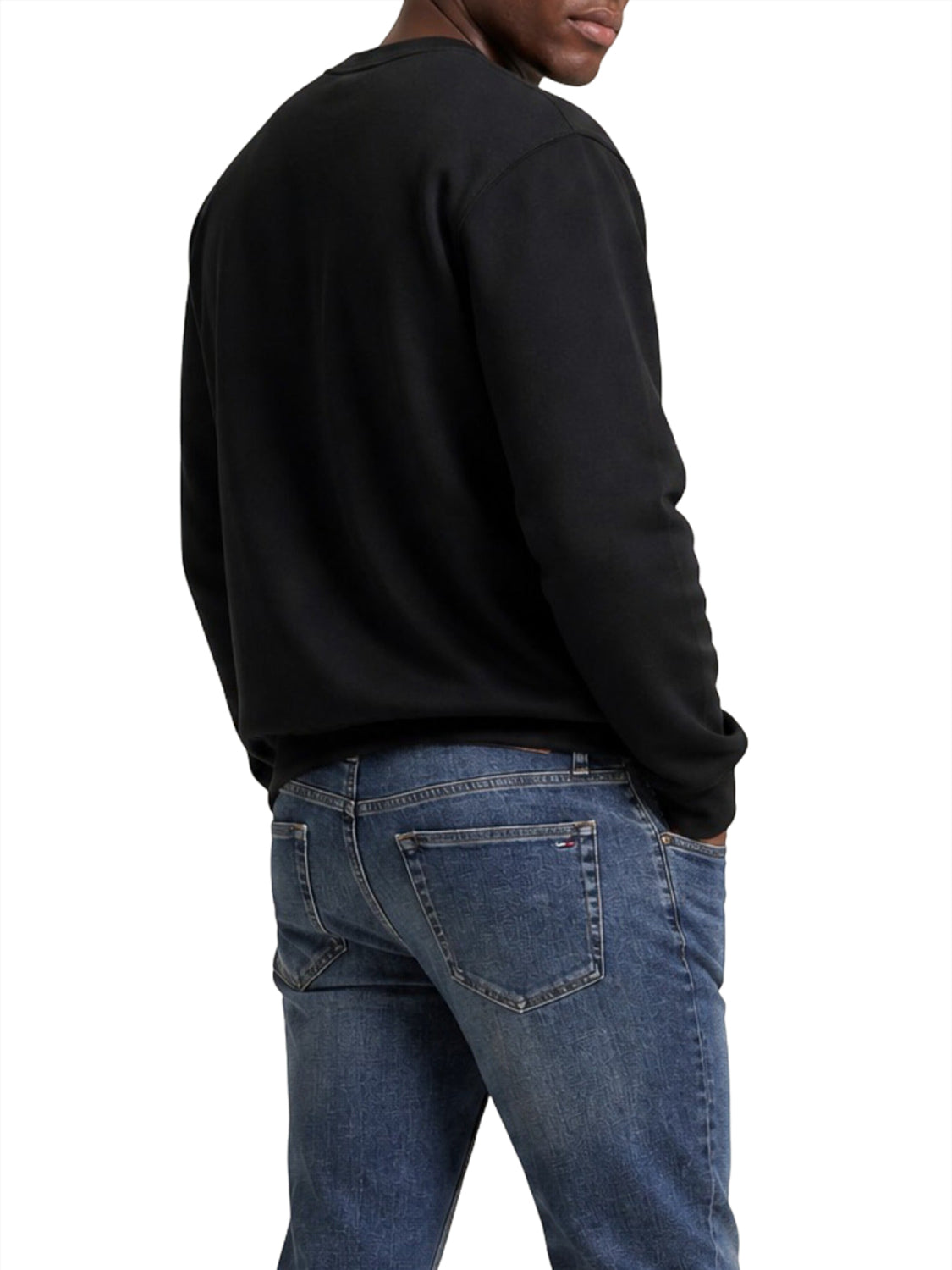 CALVIN2 1USCITA Calvin Klein Felpa Logo Ricamato Nero BLACK