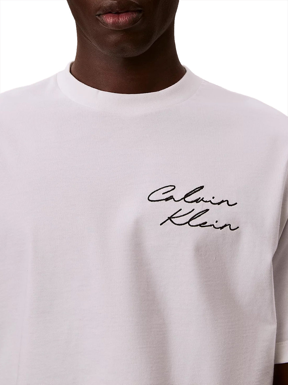CALVIN2 2USCITA T-Shirt Calvin Klein 16S April Graphic Relaxed - Bianco Bright White