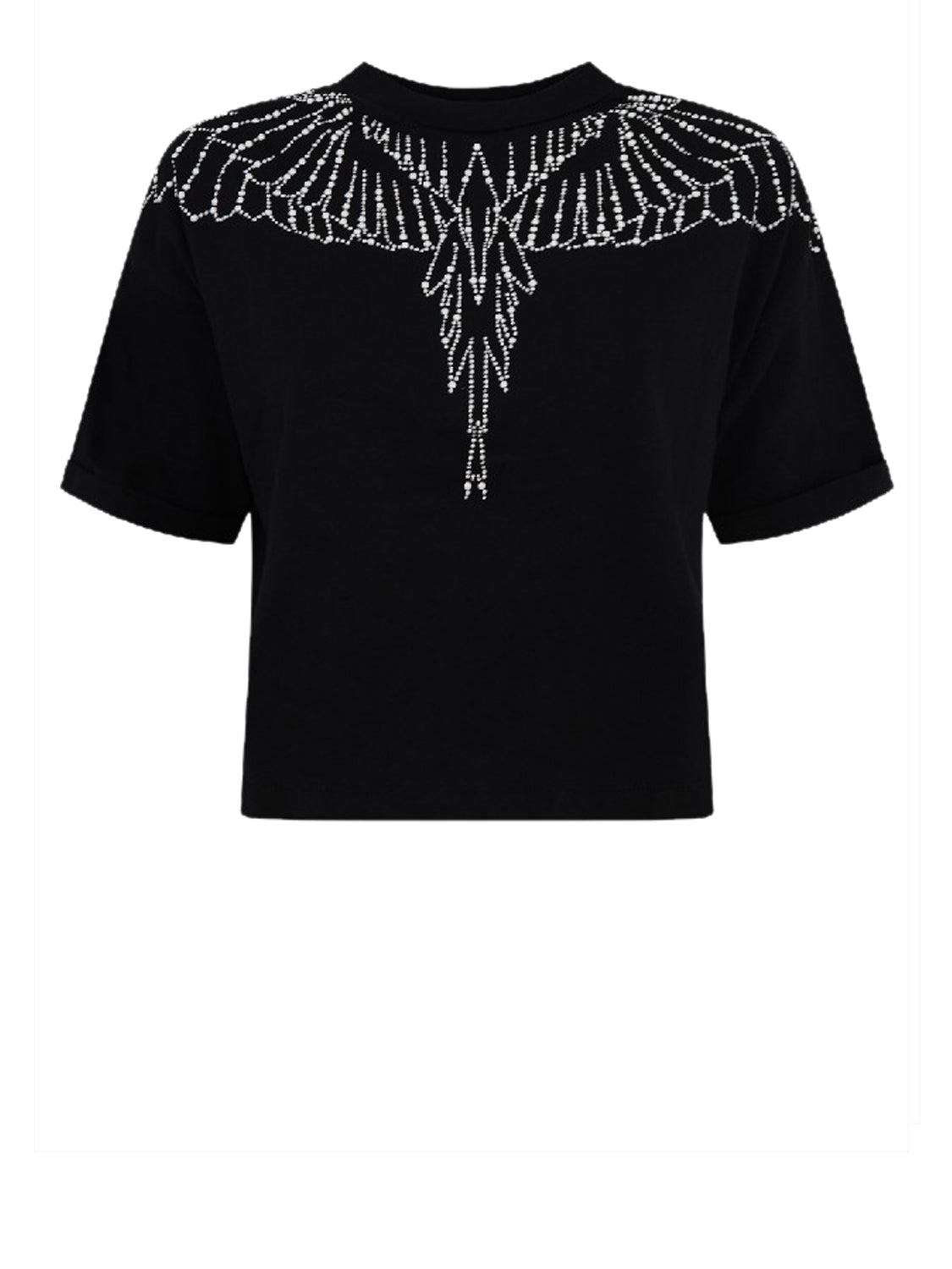 COUNTY OF MILAN T-Shirt County Of Milan Con Stampa Nero Nero_Wings Pink-Bianco