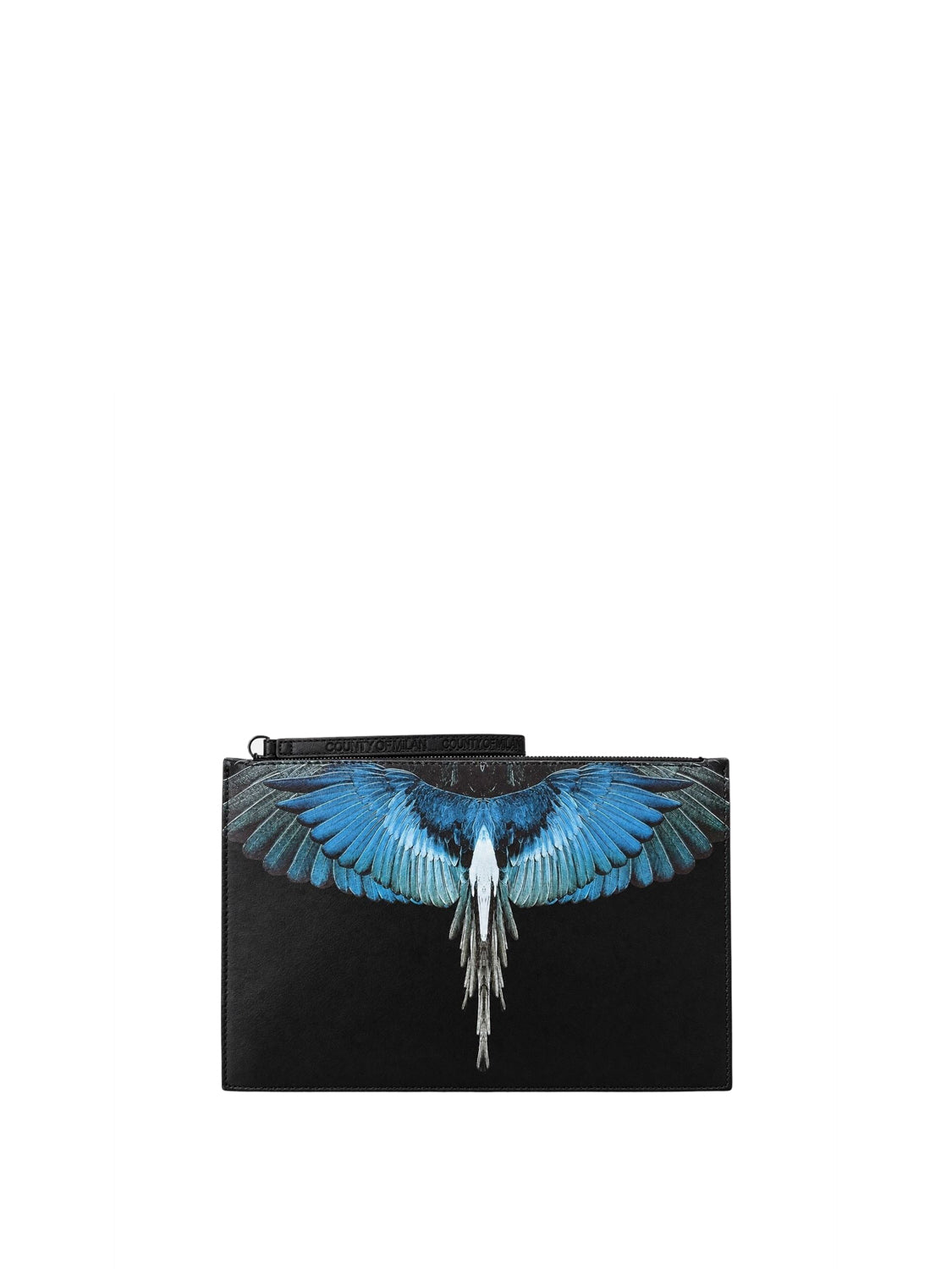 COUNTY OF MILAN Pochette Marcelo Burlon Blu Wings Nero NERO/TURCHESE