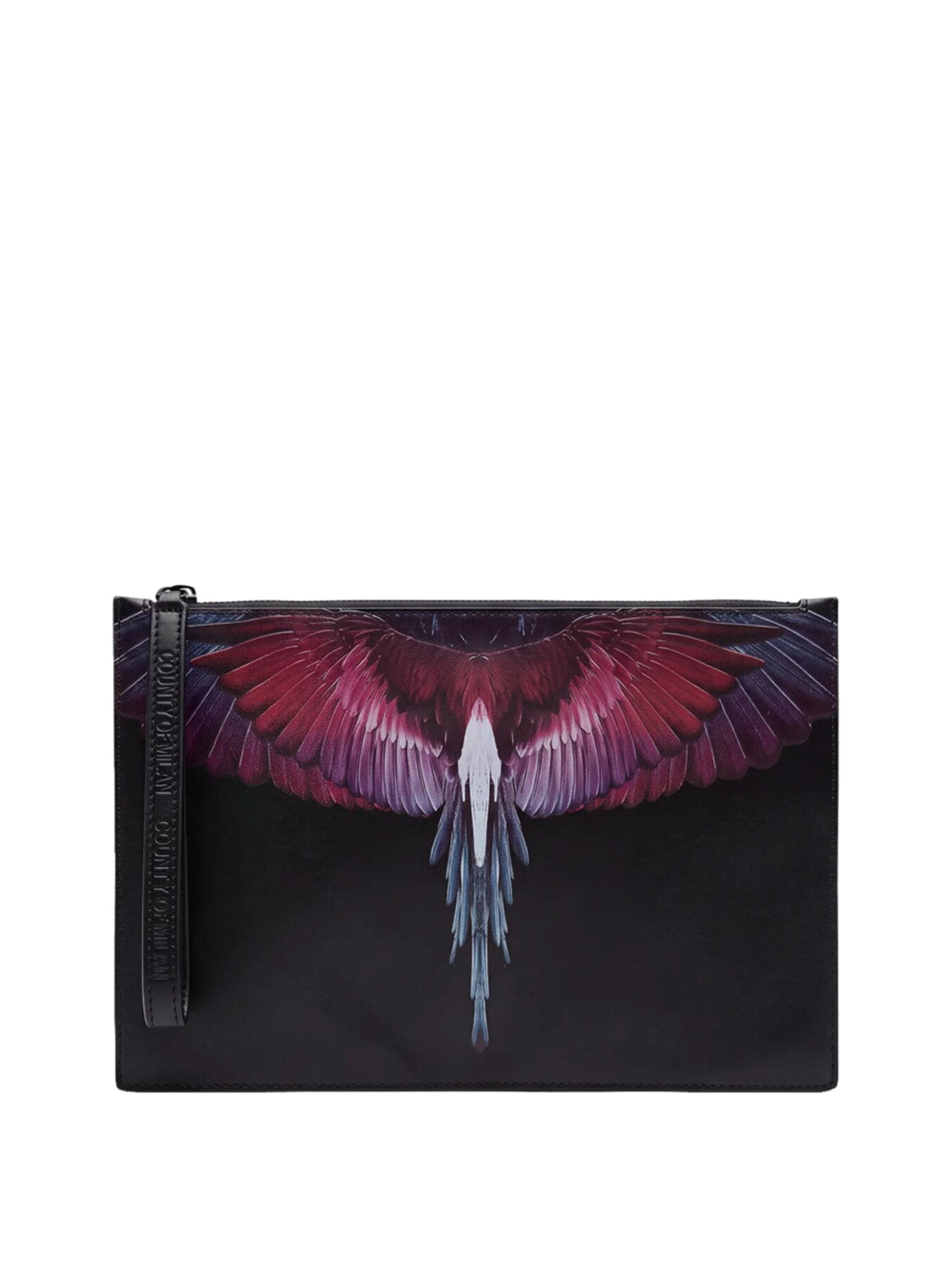 COUNTY OF MILAN Pochette Smooth Marcelo Burlon Nero Rosso Nero/rosso