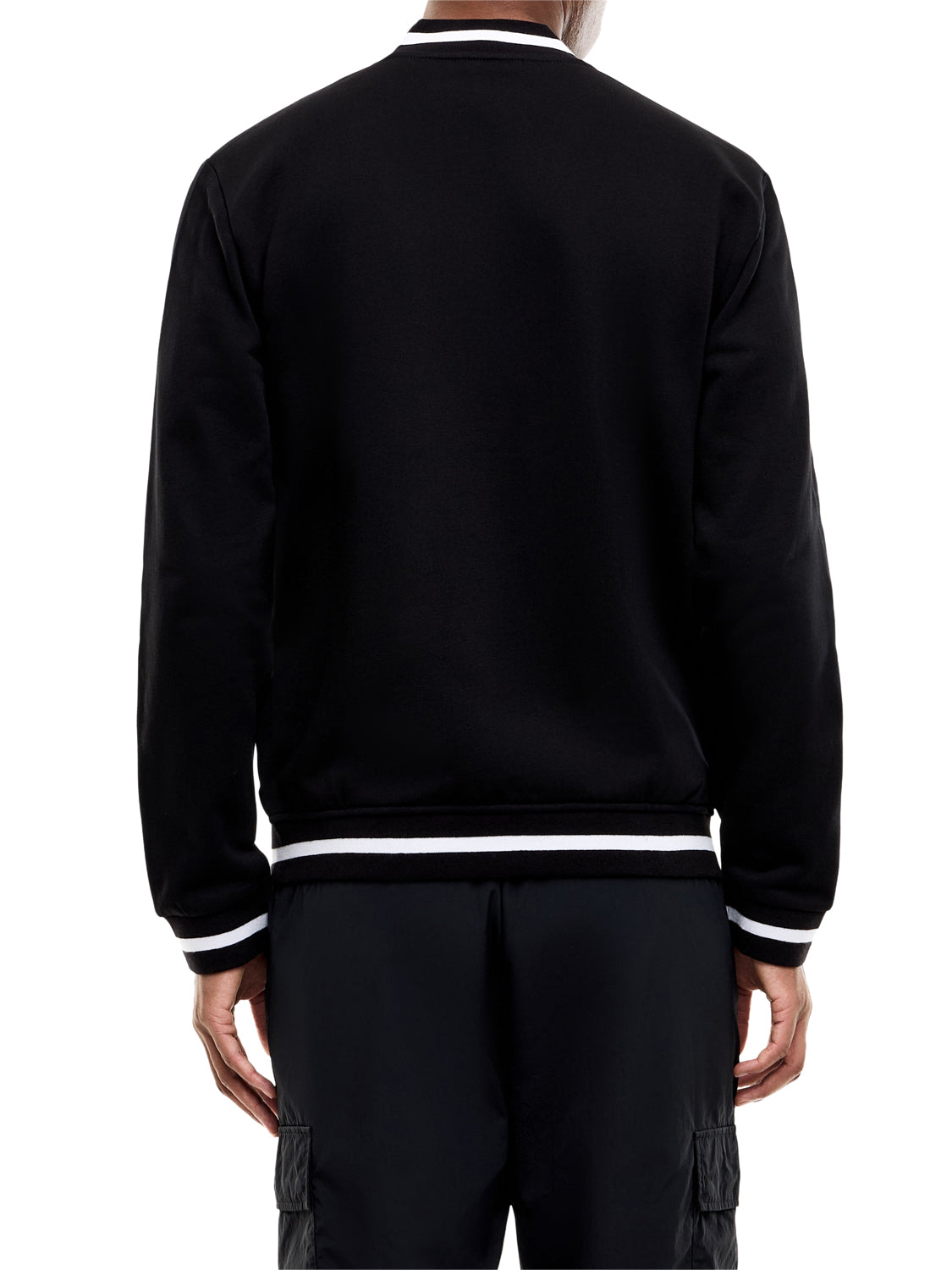 EA7 Ea7 Felpa Core Identity in cotone con collo baseball - Nero BLACK