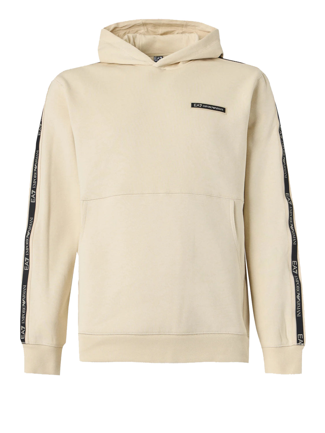 EA7 Felpa Ea7 Logo Frontale Beige Almond Milk