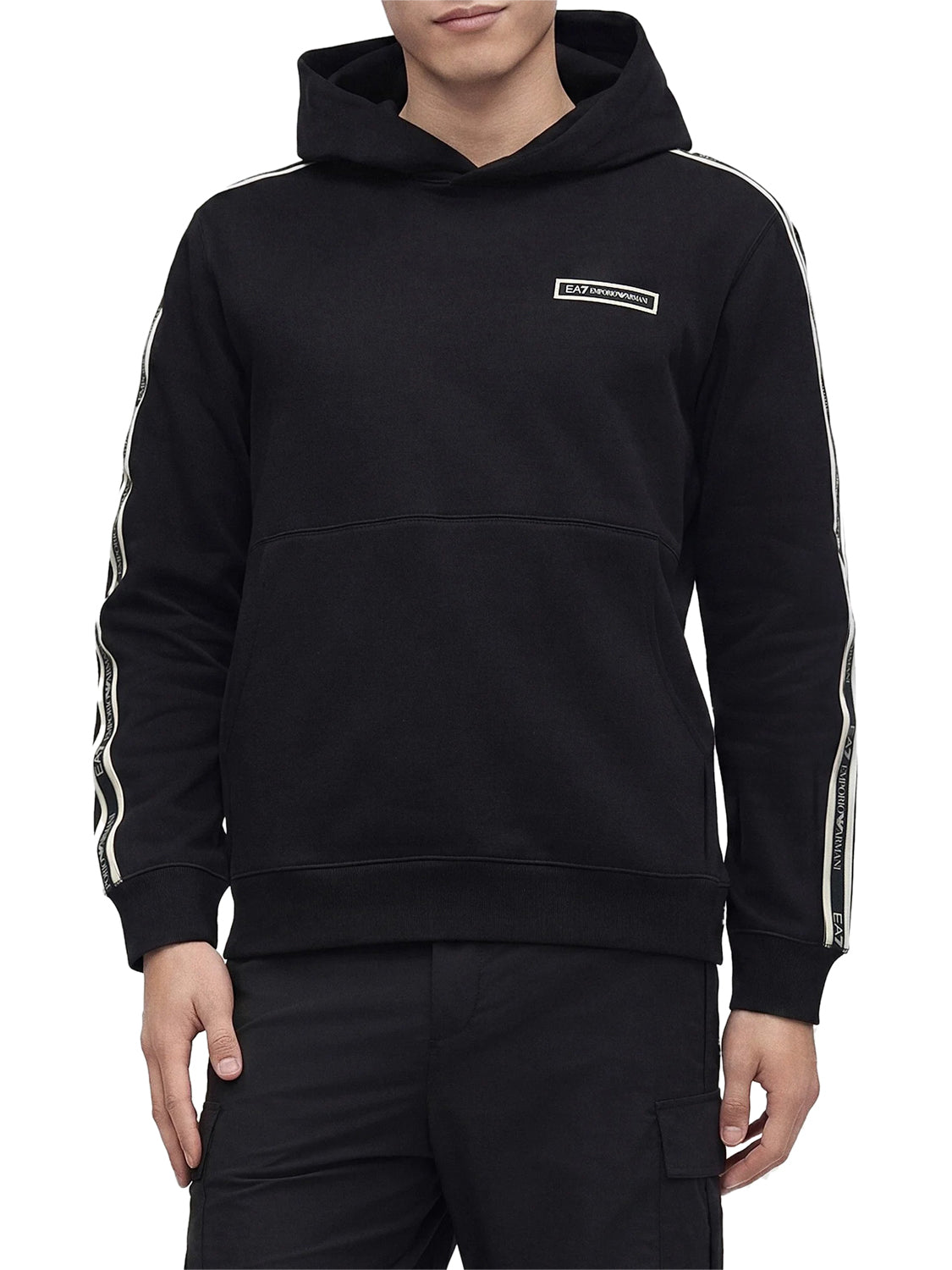 EA7 Ea7 Felpa Logo Frontale Nero BLACK