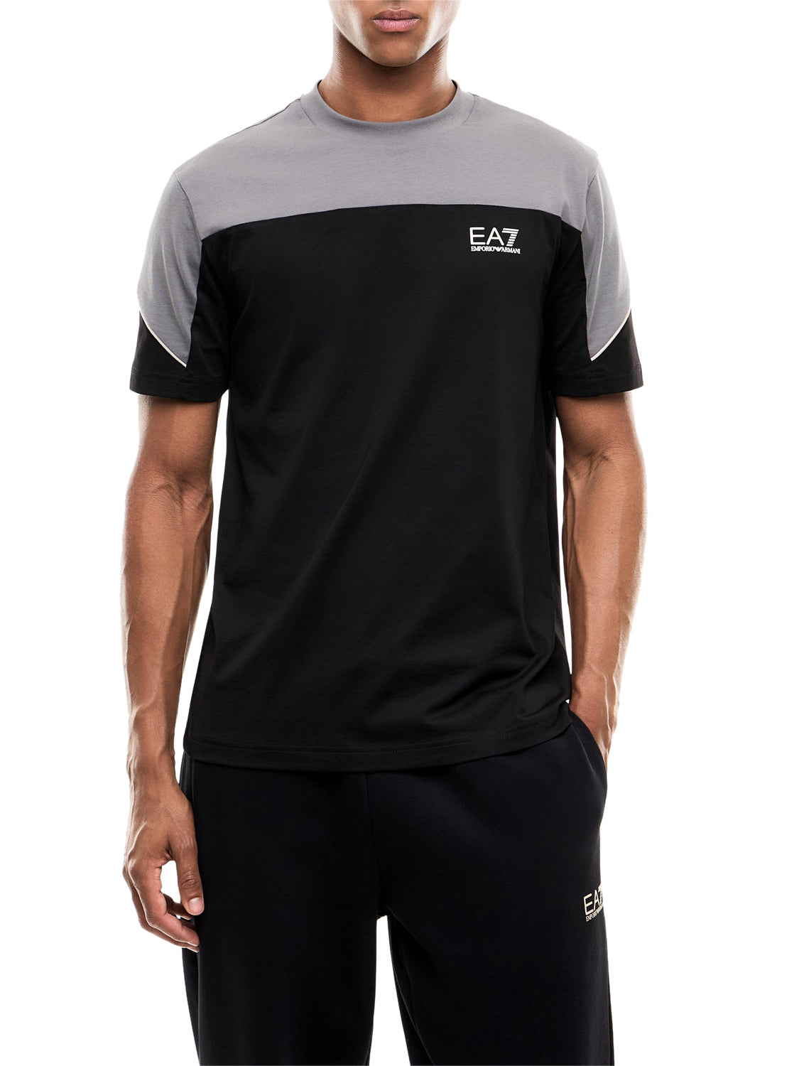 EA7 T-shirt Ea7 vestibilità regolare jersey di cotone - Nero Black Beauty