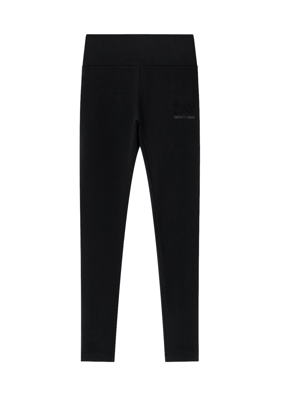EA7 Leggings Logo Series Strass Tono Su Tono EA7 - Nero Black / Black