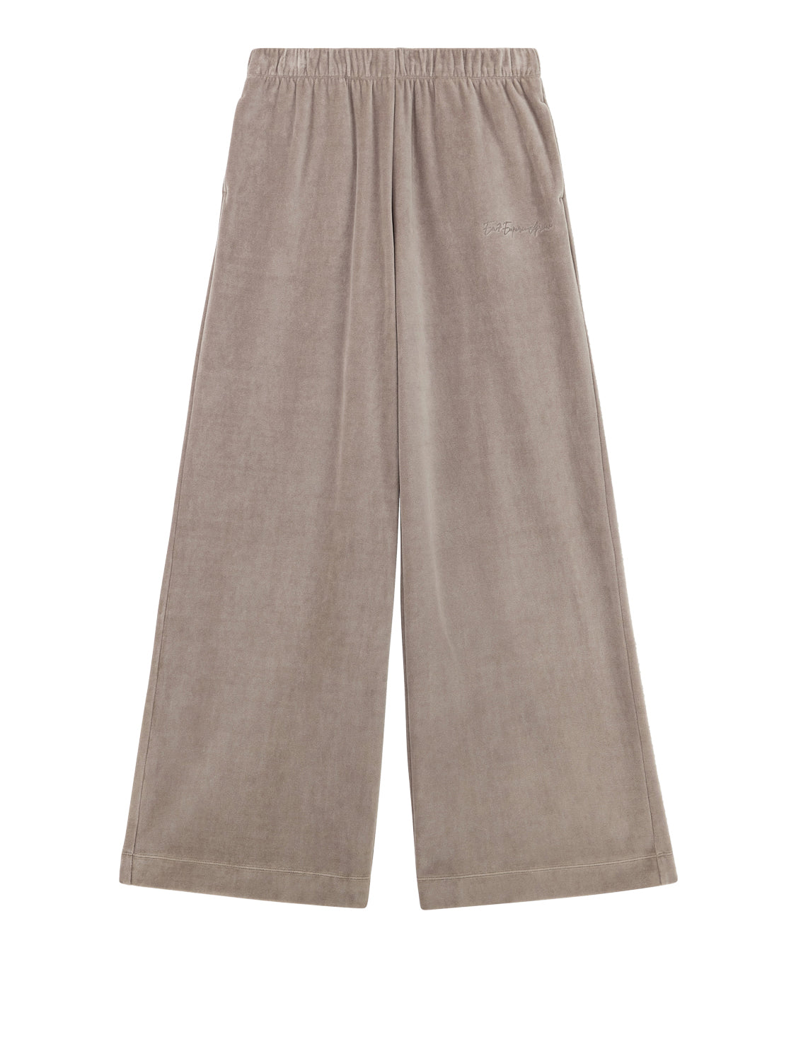 EA7 Pantatuta Ea7 Athletic Velour in velour morbido a gamba ampia - Cinder Cinder