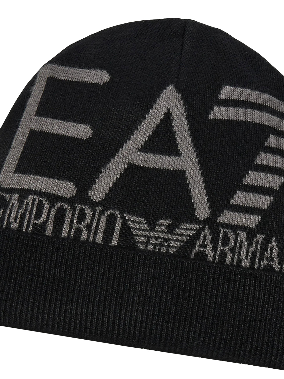 Ea7 Cappello Ea7 Logo Frontale Nero Black / Asphalt
