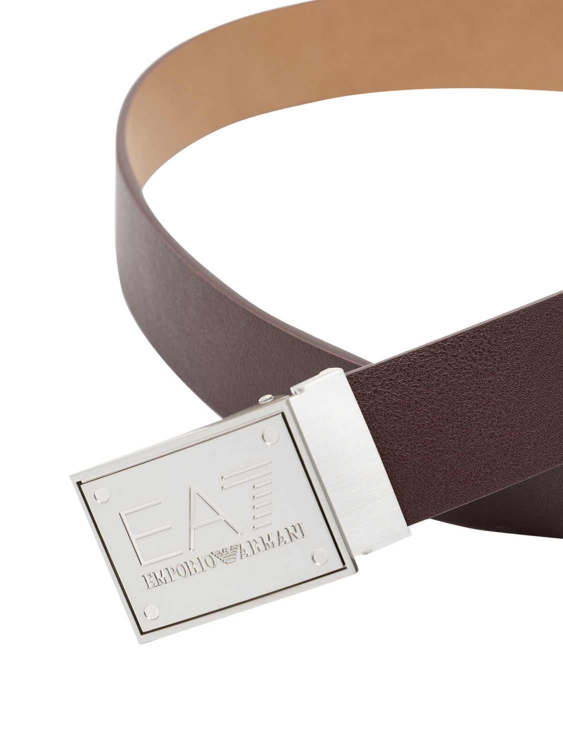 EA7 Cintura Ea7 reversibile Marrone Chocolate Brown/Tige