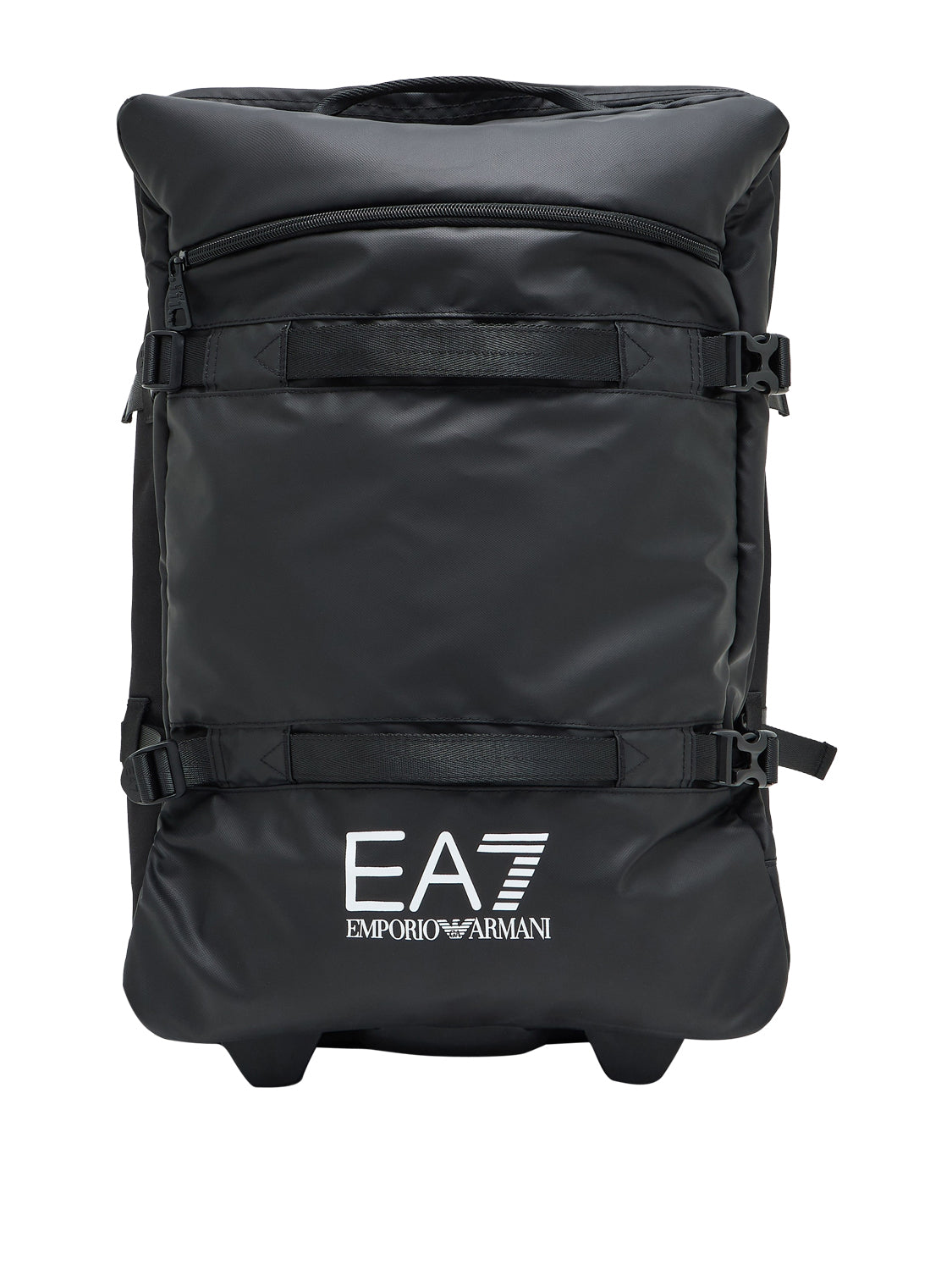 EA7 Ea7 Trolley resistente da cabina in tessuto tecnico con zip - Nero Black Beauty