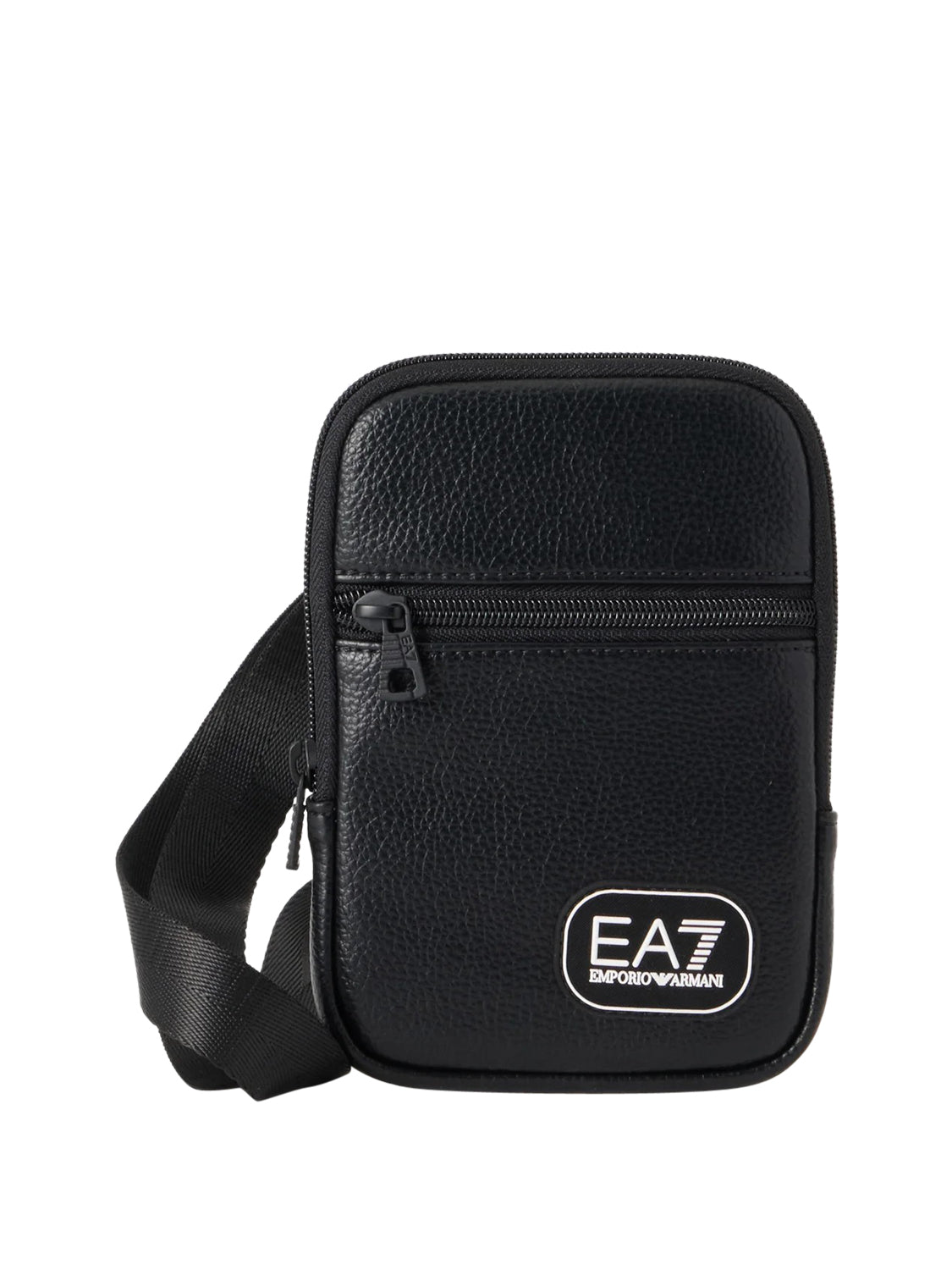 EA7 Ea7 Borsa A Tracolla Logo Frontale Nero BLACK
