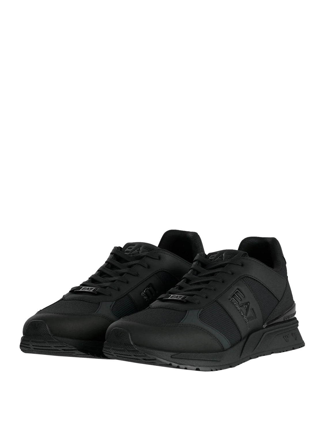 EA7 Ea7 Sneaker Logo Impresso Nero Triple Black