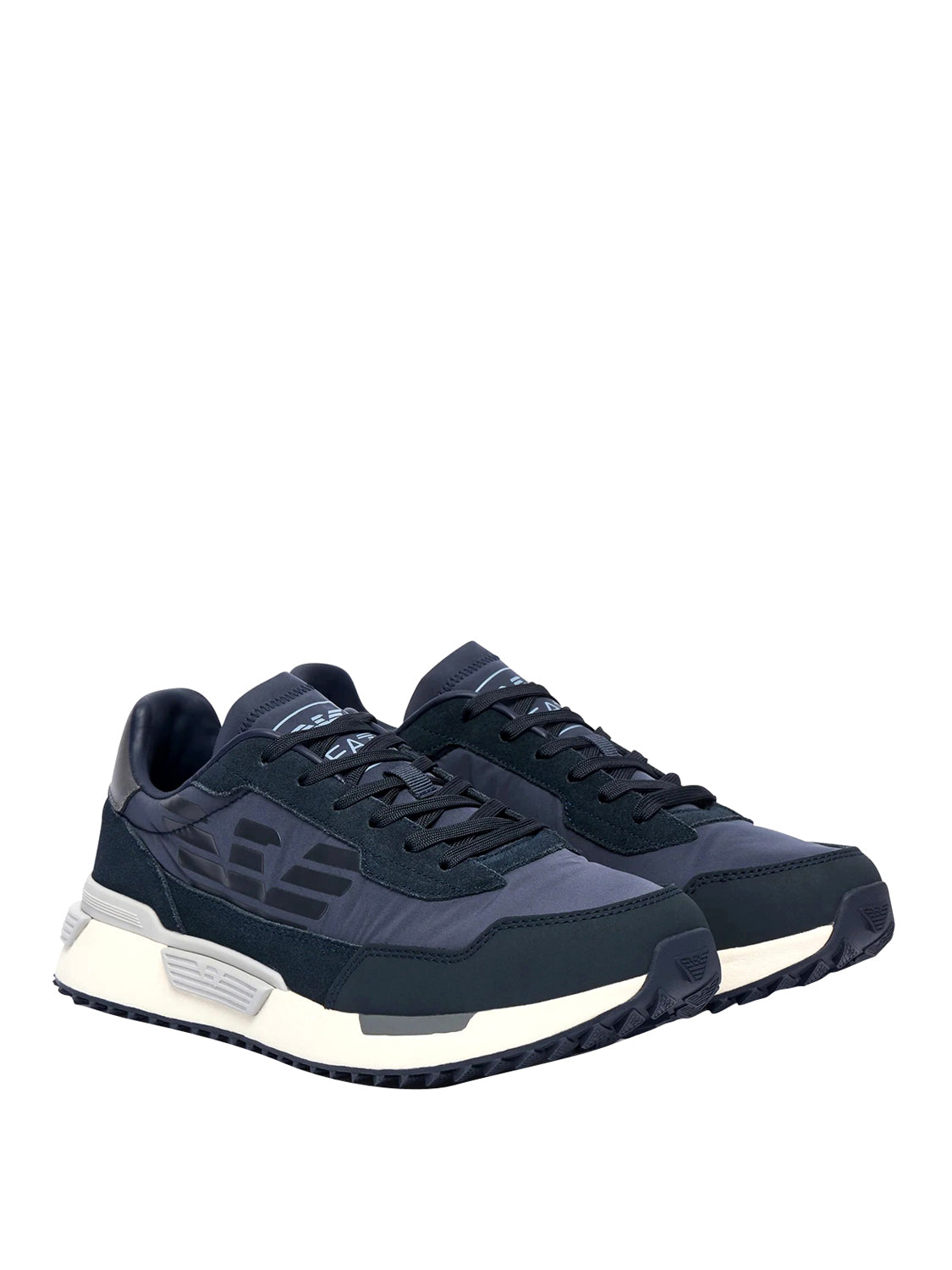 EA7 Sneakers In Camoscio E Tessuto EA7 - Blu Sky Captain+Asphalt+