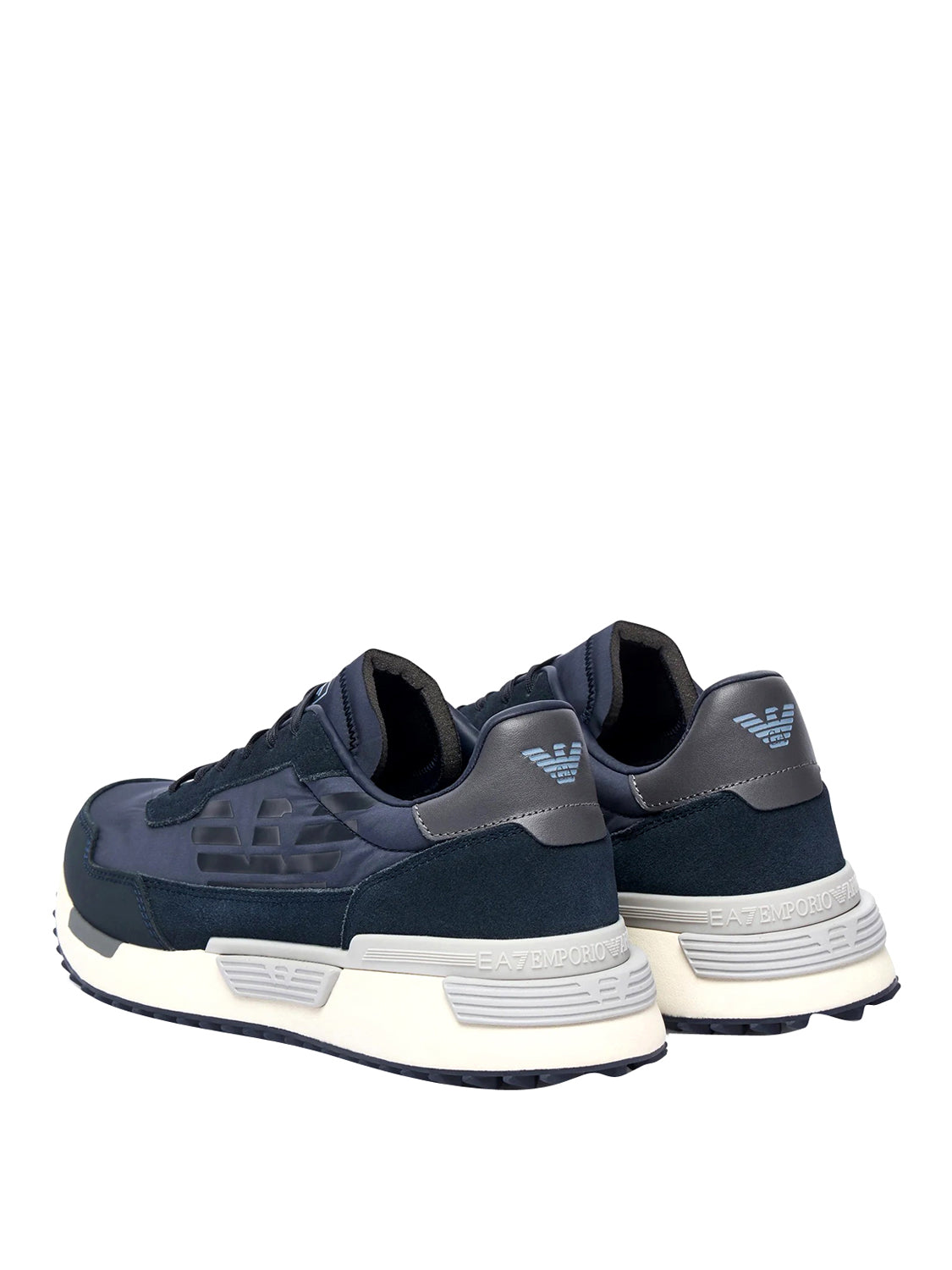EA7 Sneakers In Camoscio E Tessuto EA7 - Blu Sky Captain+Asphalt+