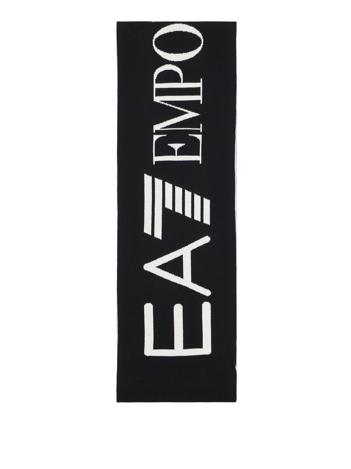 Ea7 Sciarpa Ea7 Logo Frontale Nero BLACK/WHITE