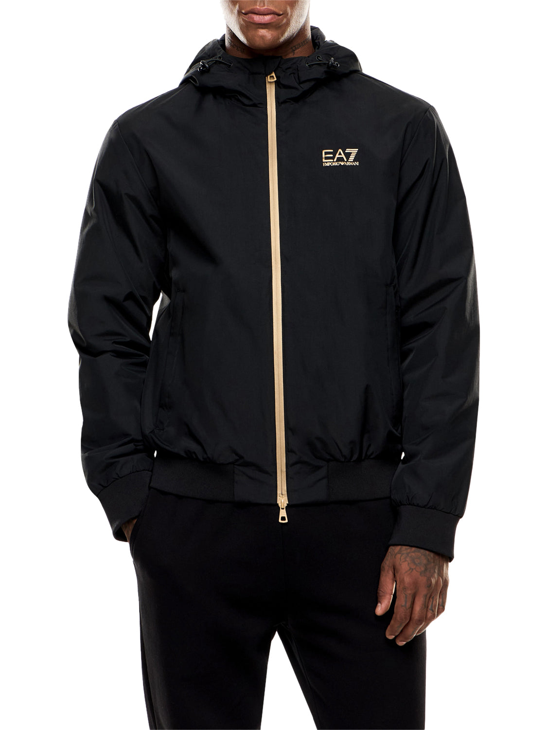 EA7 Ea7 Bomber Logo Frontale Nero BLACK
