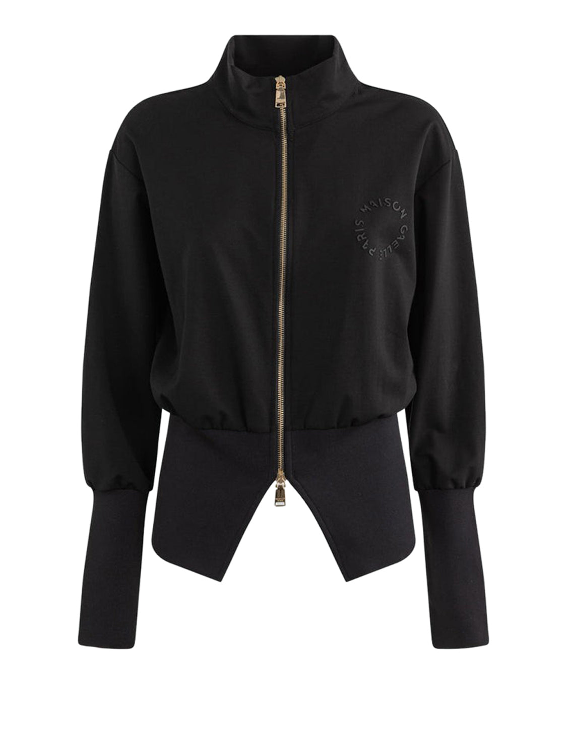 GAELLE PARIS Giacca Con Zip Effetto Bustier In Maglia Milanese Gaelle - Nero Nero